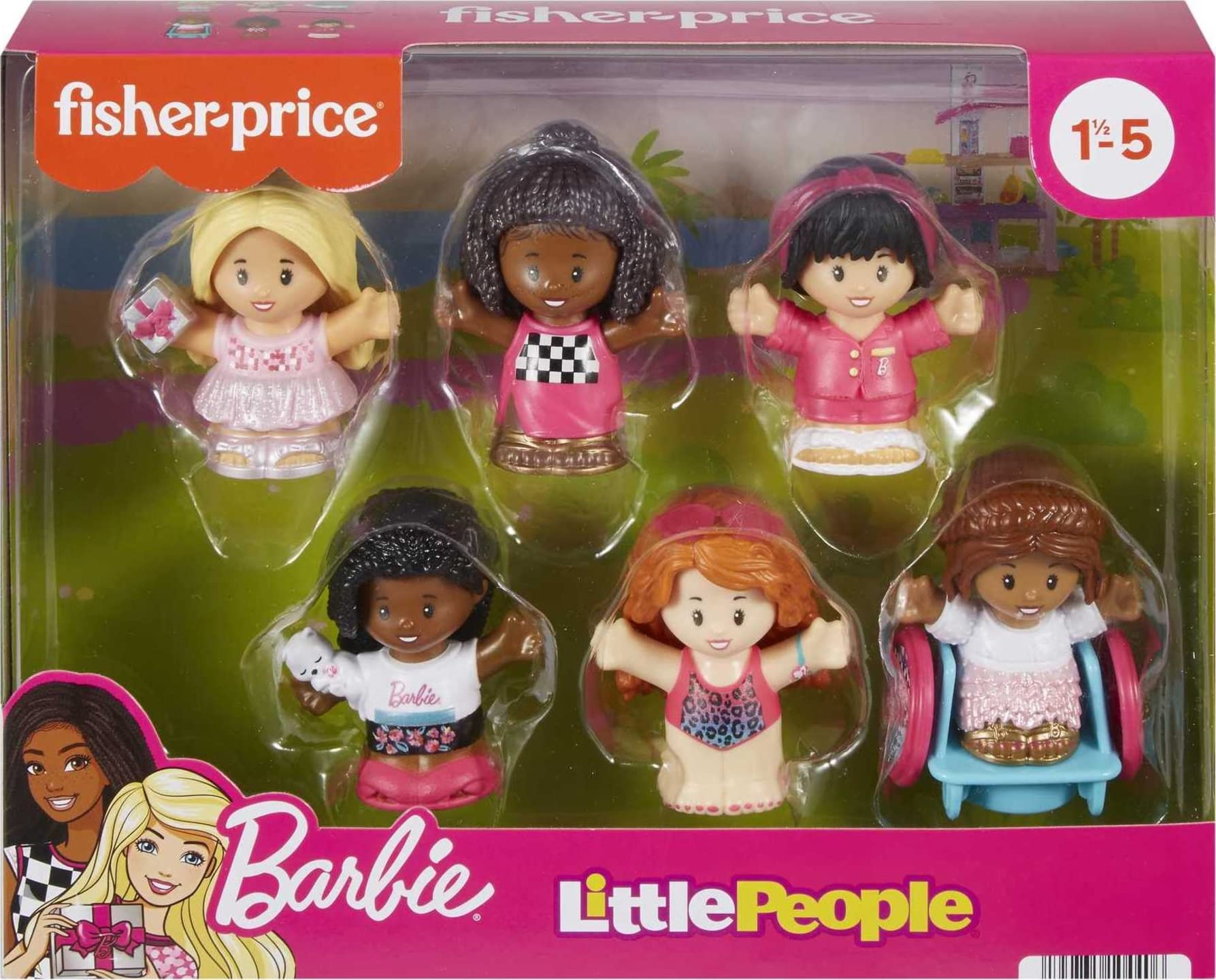 Foto 7 pulgar | 6 Figuras Little People de Temática Barbie Fisher-Price - Venta Internacional