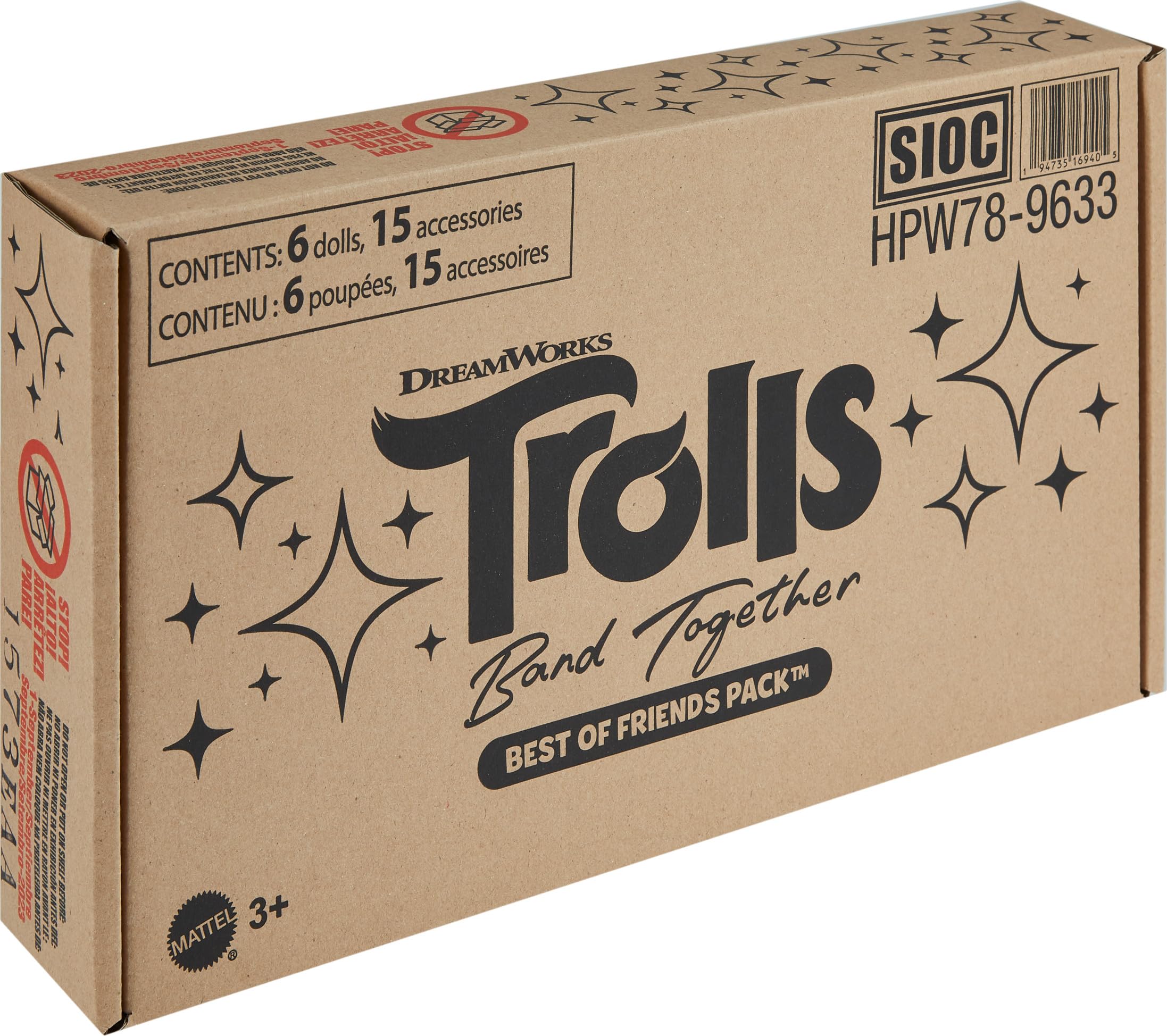Foto 7 pulgar | Los Trolls De Toy Mattel Dreamworks Se Unen Con 5 Muñecos Pequeños - Venta Internacional.