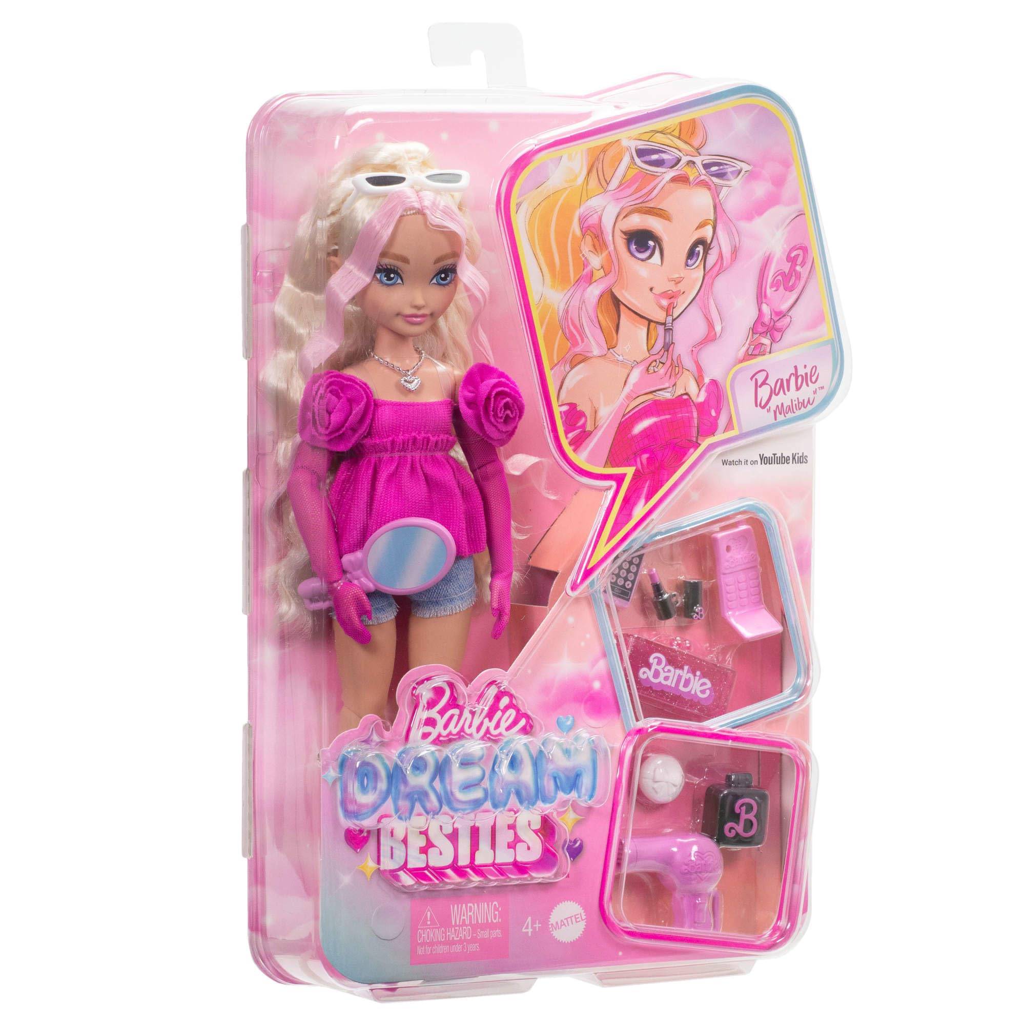Foto 6 | Muñeca De Moda Barbie Dream Besties Con Accesorios Malibu - Venta Internacional.