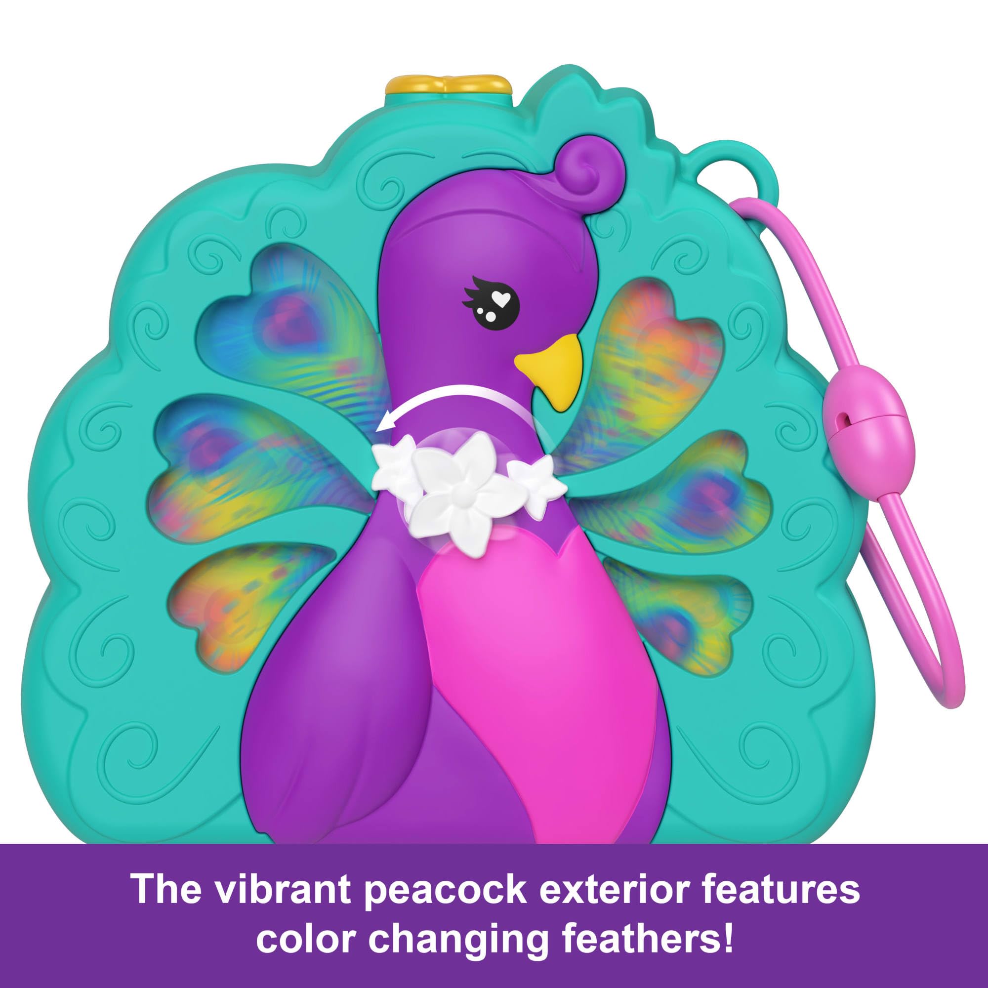 Foto 4 pulgar | Toy Polly Pocket Peacock Garden Compact Con 2 Muñecas Y Mascotas - Venta Internacional.
