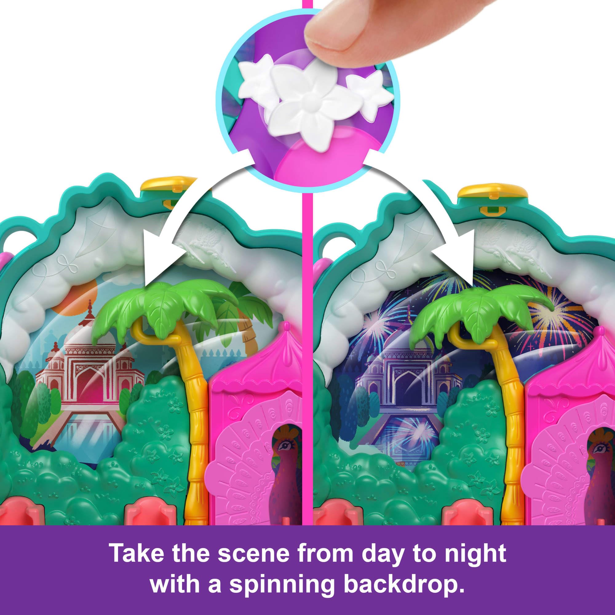 Foto 5 pulgar | Toy Polly Pocket Peacock Garden Compact Con 2 Muñecas Y Mascotas - Venta Internacional.