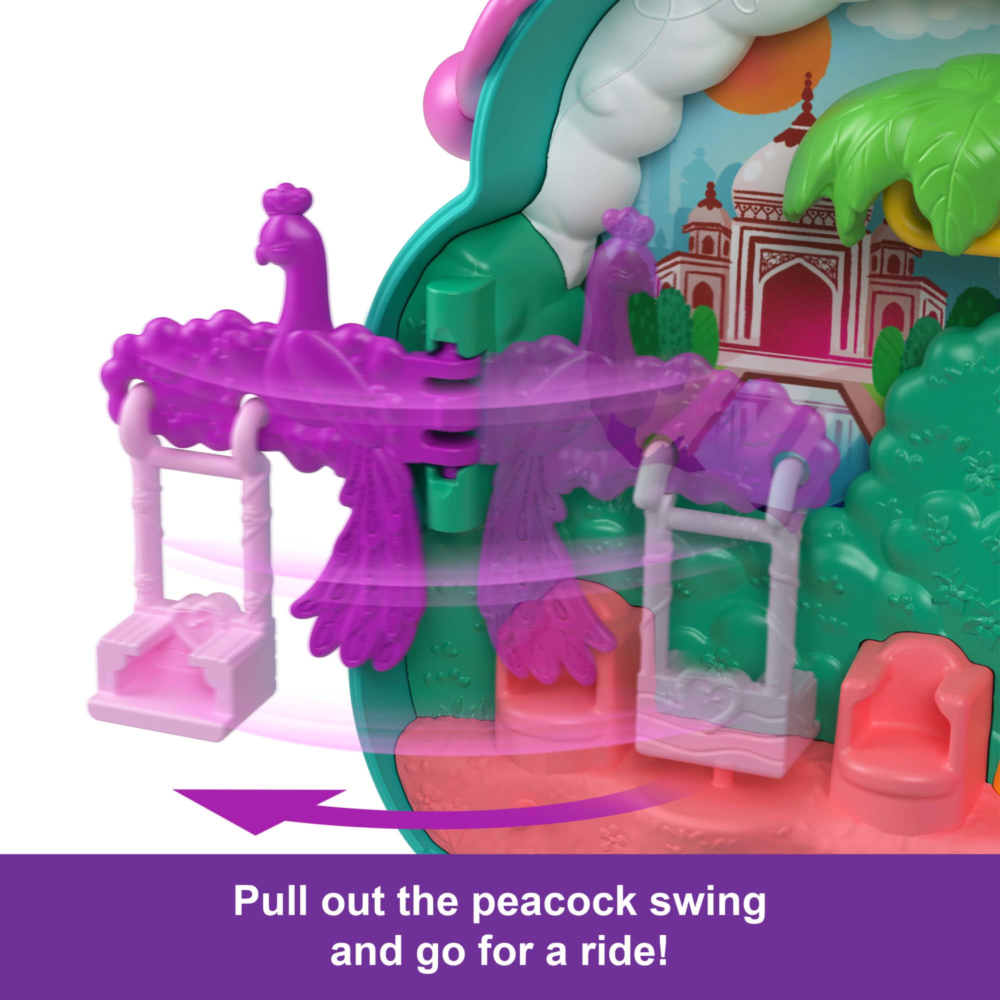 Foto 6 pulgar | Toy Polly Pocket Peacock Garden Compact Con 2 Muñecas Y Mascotas - Venta Internacional.