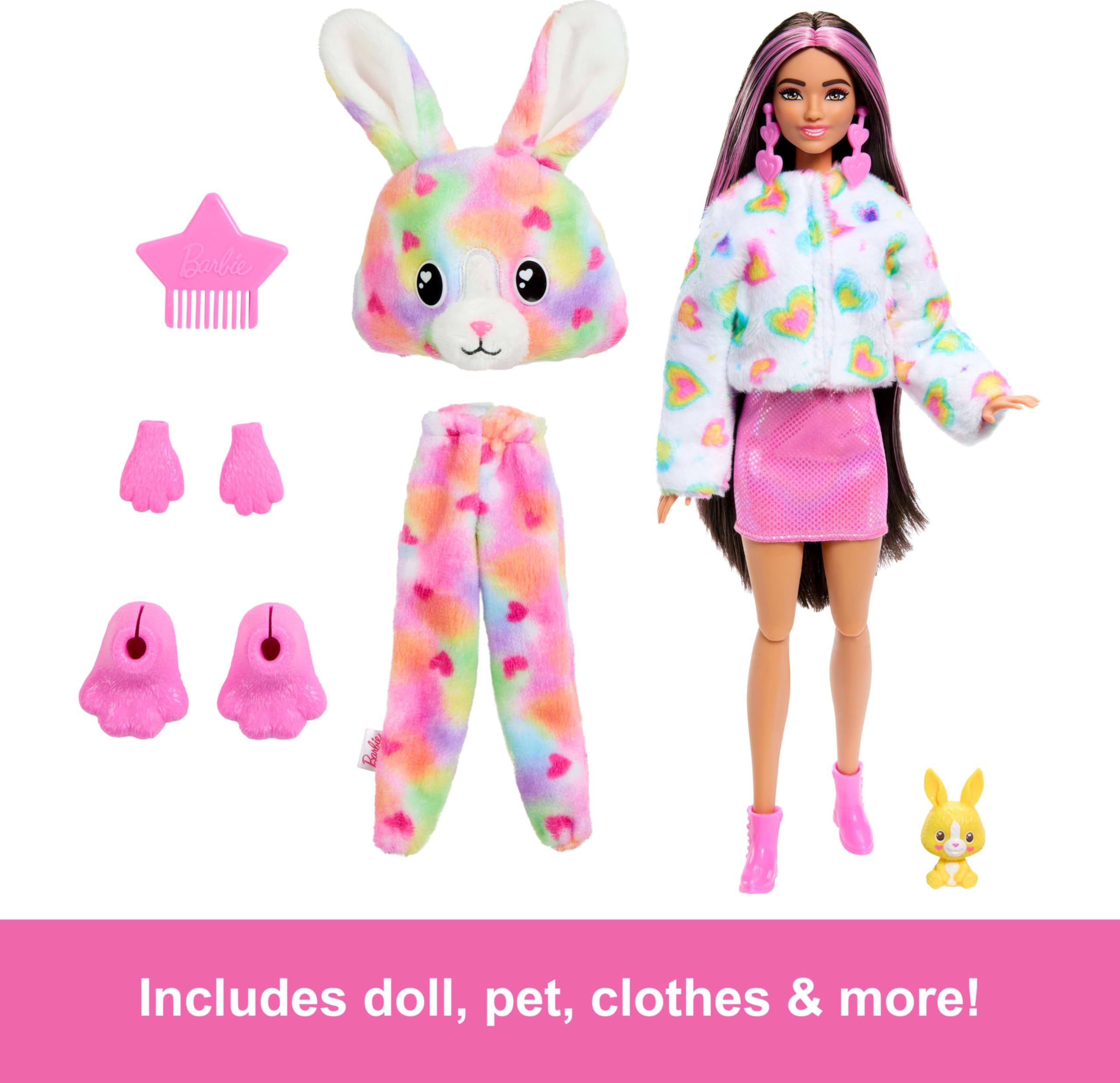 Foto 5 | Muñeca Barbie Cutie Reveal Color Dream Con Disfraz De Conejito - Venta Internacional.