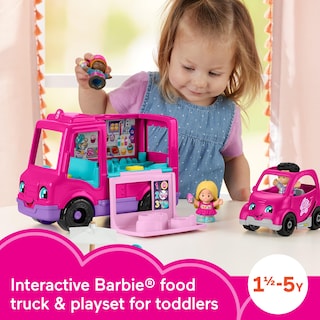 Foto 2 | Camión De Magdalenas De Juguete Fisher-price Little People Barbie Para Mayores De 18 Meses - Venta Internacional.