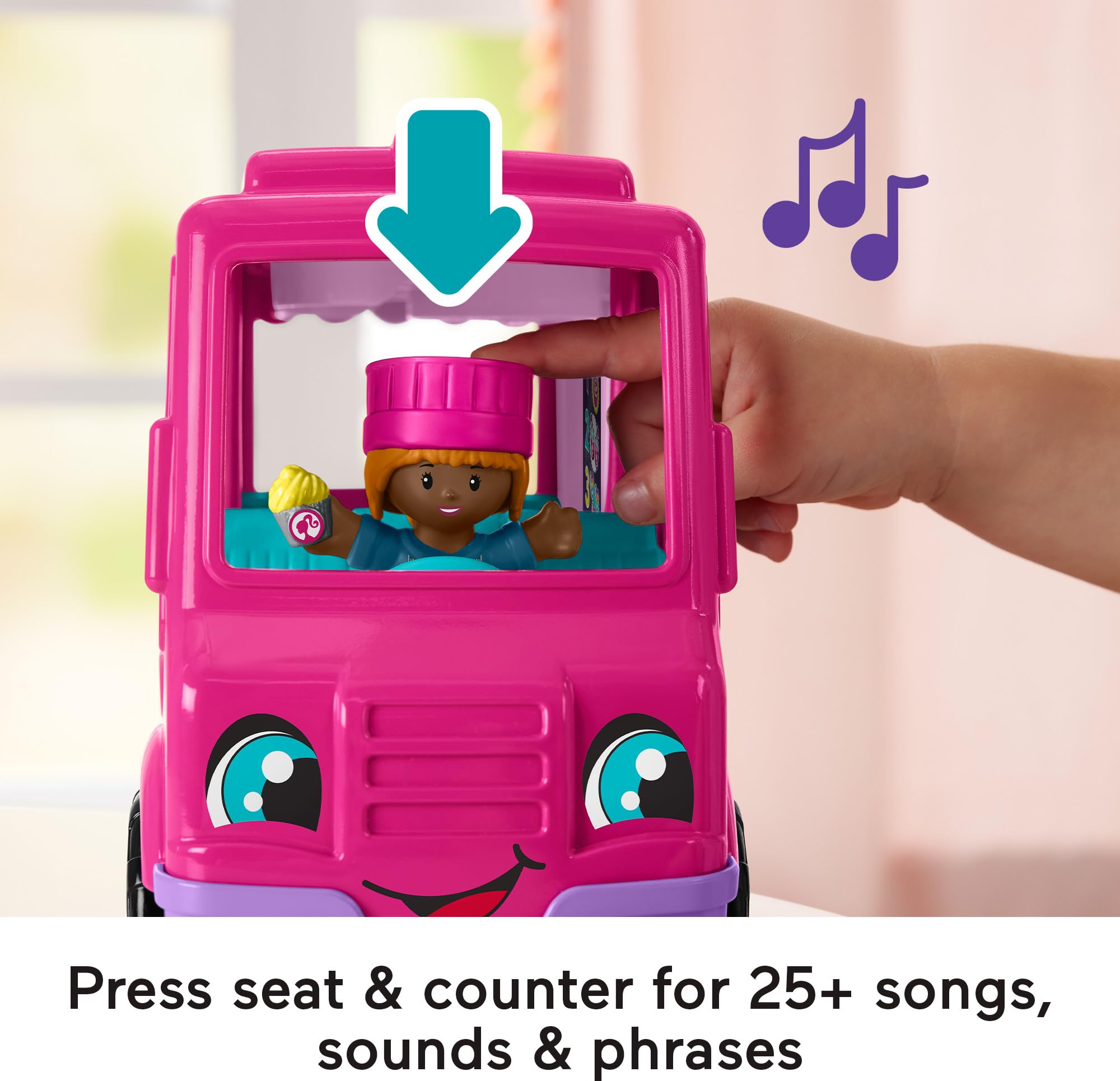 Foto 4 pulgar | Camión De Magdalenas De Juguete Fisher-price Little People Barbie Para Mayores De 18 Meses - Venta Internacional.