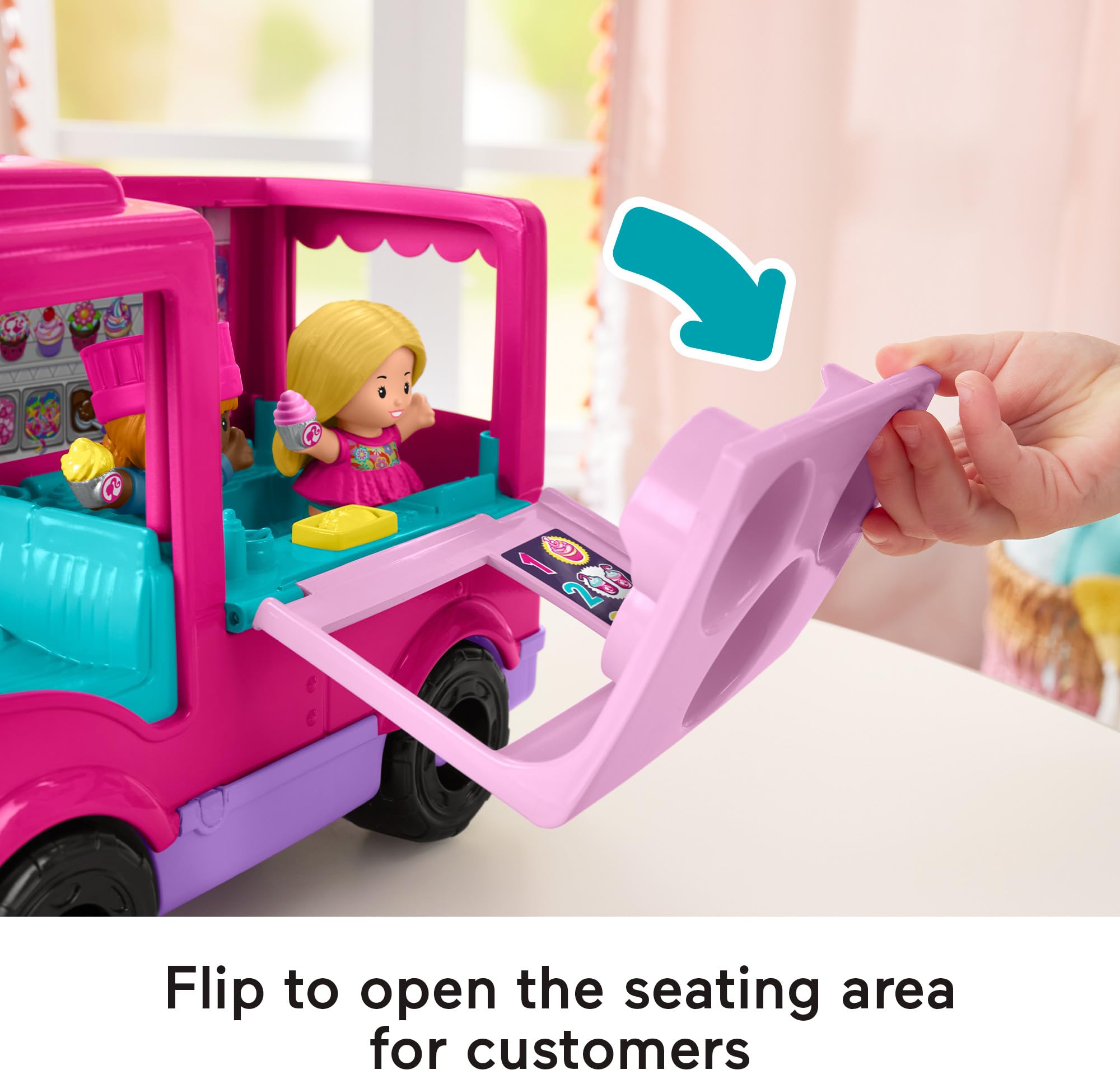 Foto 5 pulgar | Camión De Magdalenas De Juguete Fisher-price Little People Barbie Para Mayores De 18 Meses - Venta Internacional.