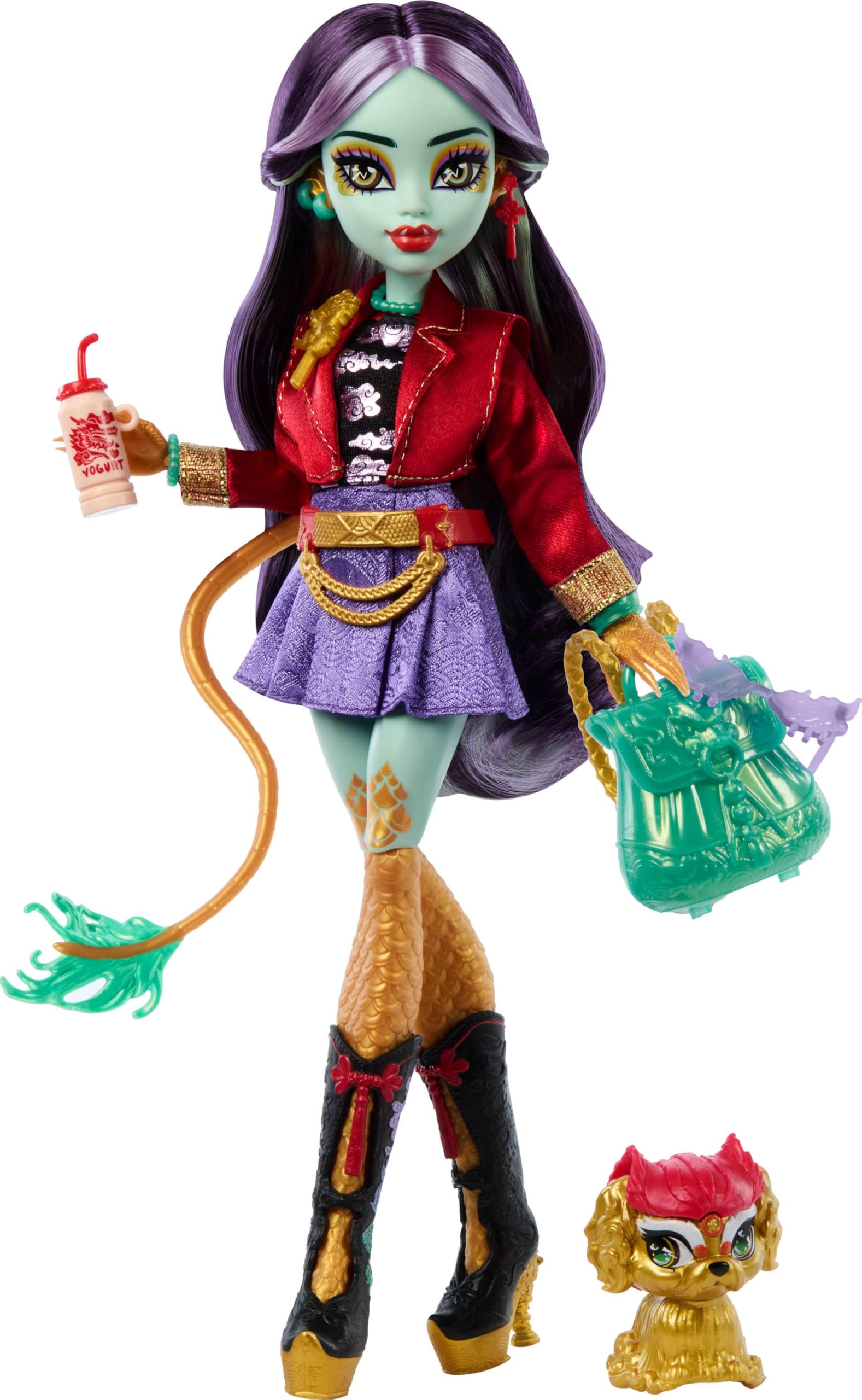 Foto 2 pulgar | Doll Monster High Jinafire Long Dragon Con Perro De Mascota Y 7 Accesos. - Venta Internacional.