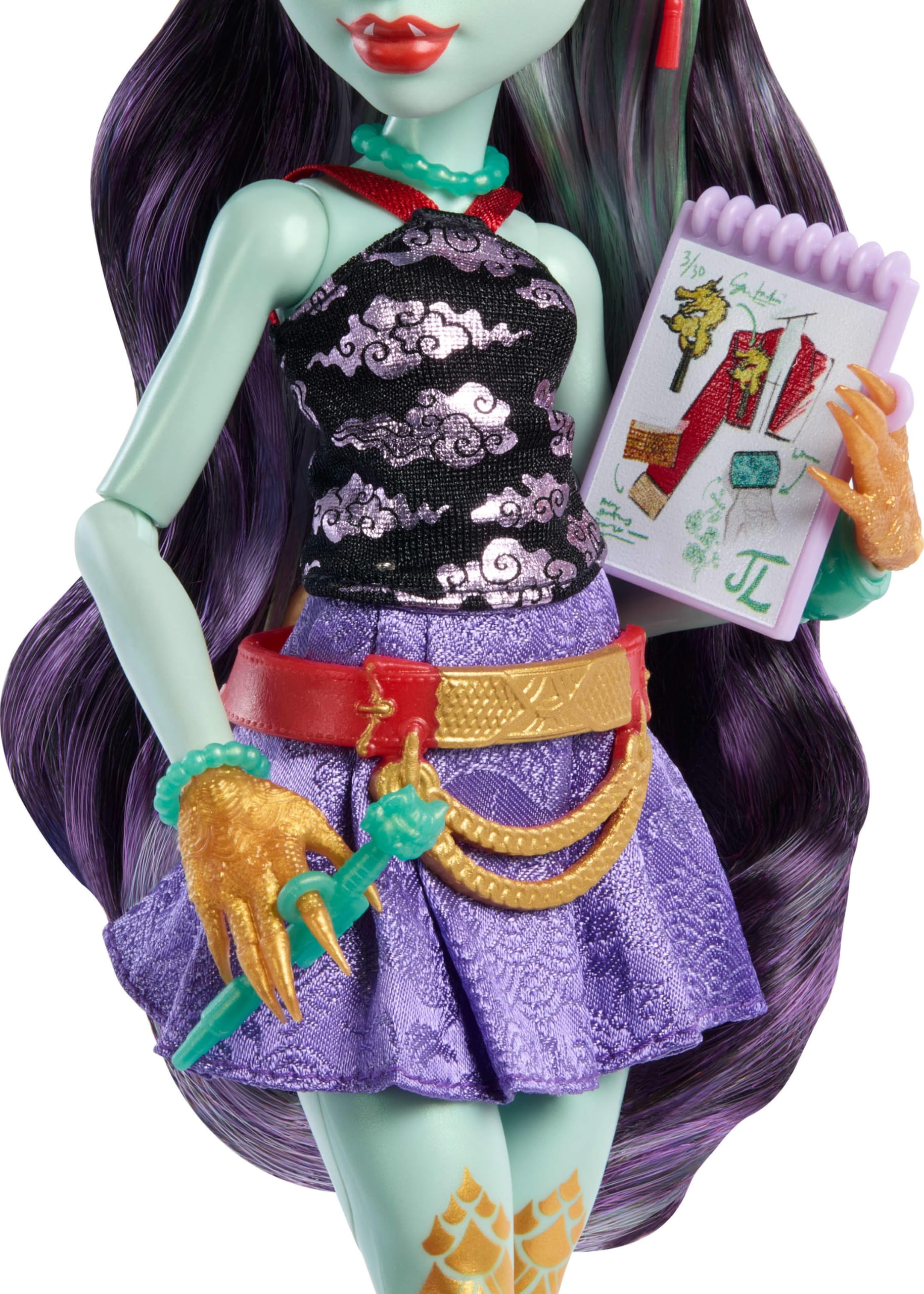 Foto 5 pulgar | Doll Monster High Jinafire Long Dragon Con Perro De Mascota Y 7 Accesos. - Venta Internacional.