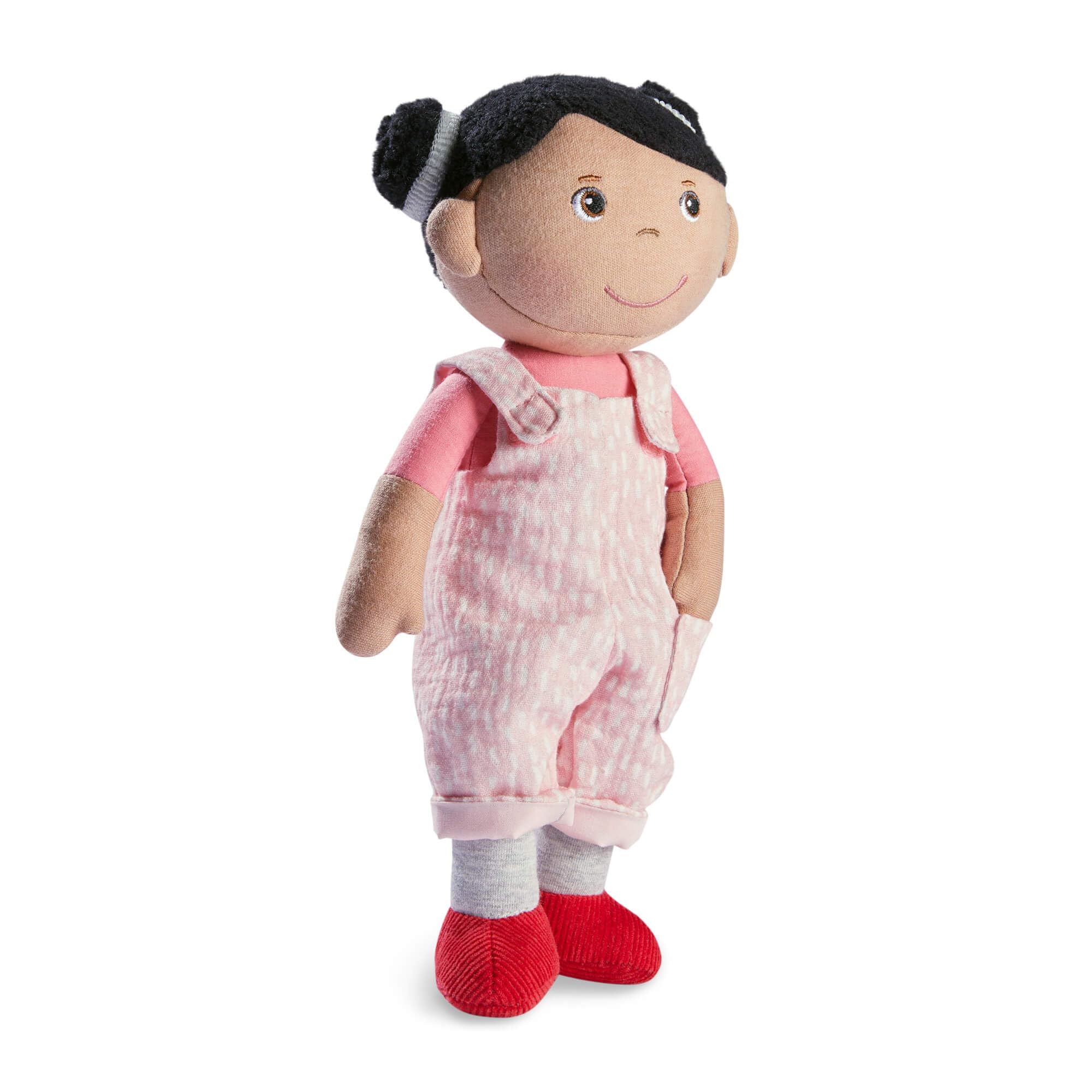 Foto 2 pulgar | Muñeca Haba Soft Rumbi De 10 Cm Con Pelo Negro, Overol Rosa - Venta Internacional.