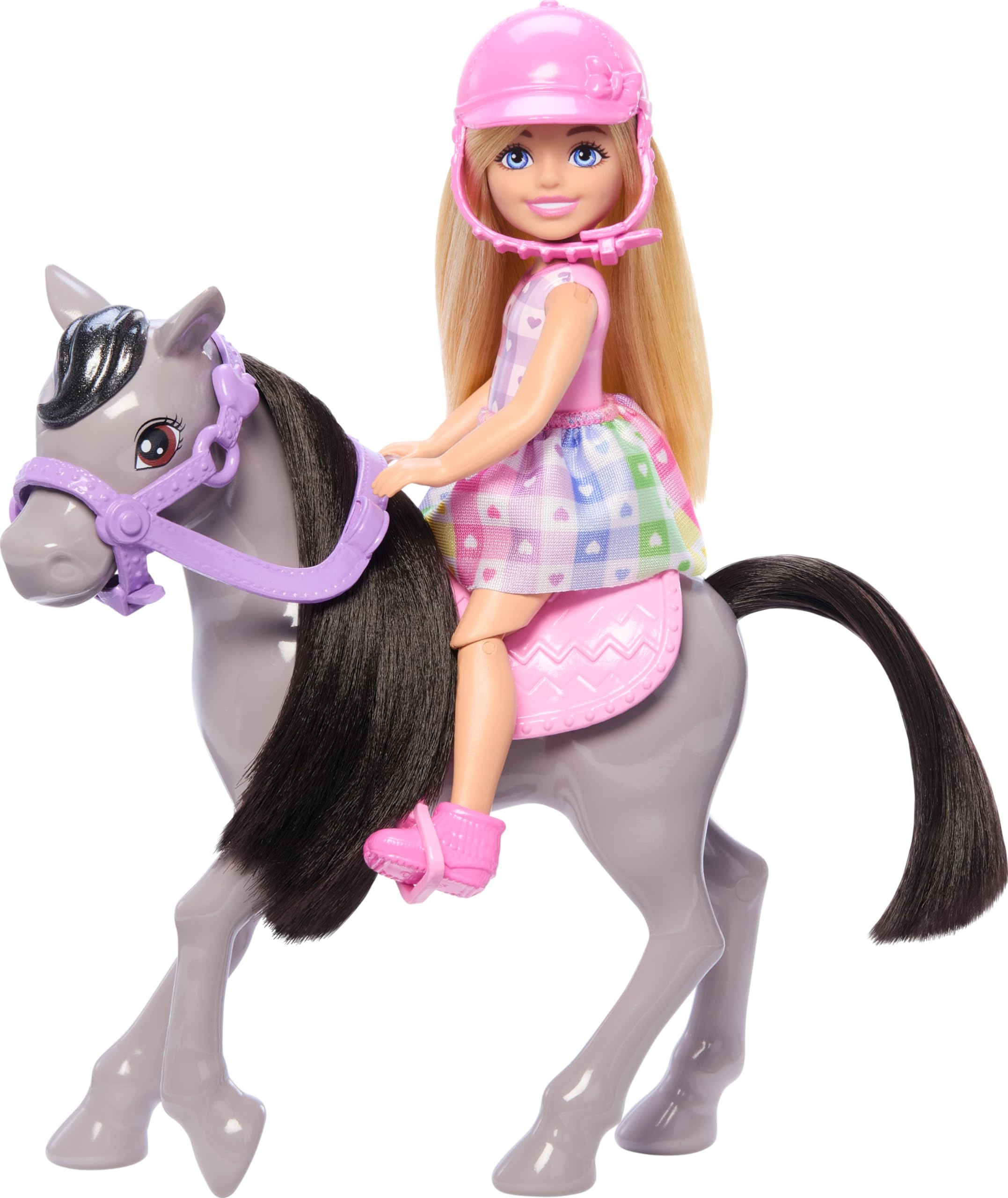 Foto 2 pulgar | Set De Muñecas Barbie Chelsea Con Caballo De Juguete, Casco Y Silla De Montar De Más De 3 Años - Venta Internacional.