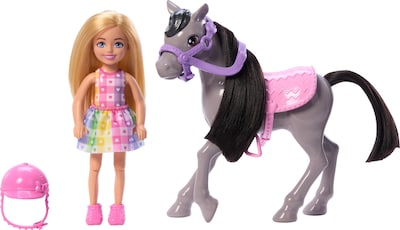 Foto 5 | Set De Muñecas Barbie Chelsea Con Caballo De Juguete, Casco Y Silla De Montar De Más De 3 Años - Venta Internacional.