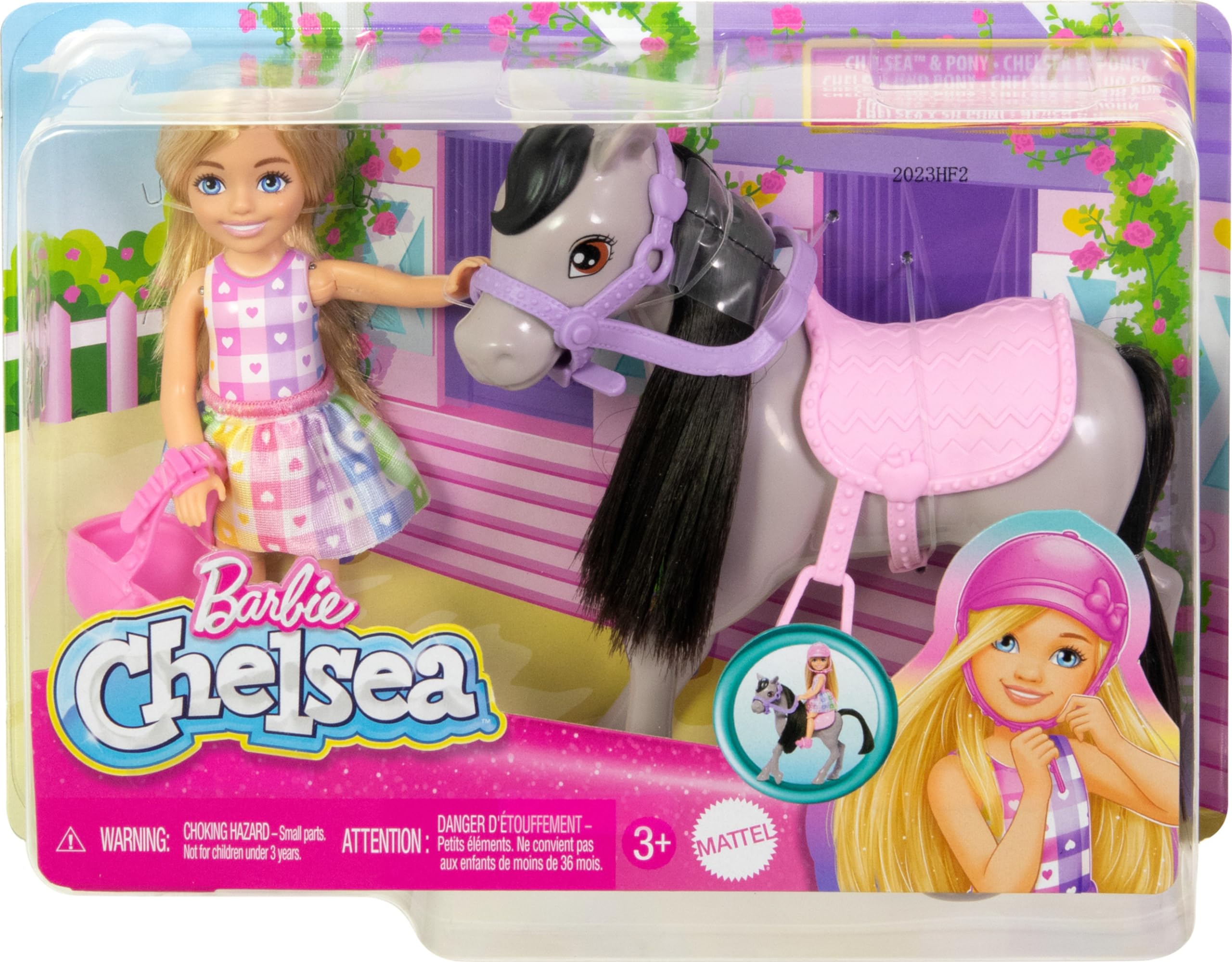 Foto 7 pulgar | Set De Muñecas Barbie Chelsea Con Caballo De Juguete, Casco Y Silla De Montar De Más De 3 Años - Venta Internacional.