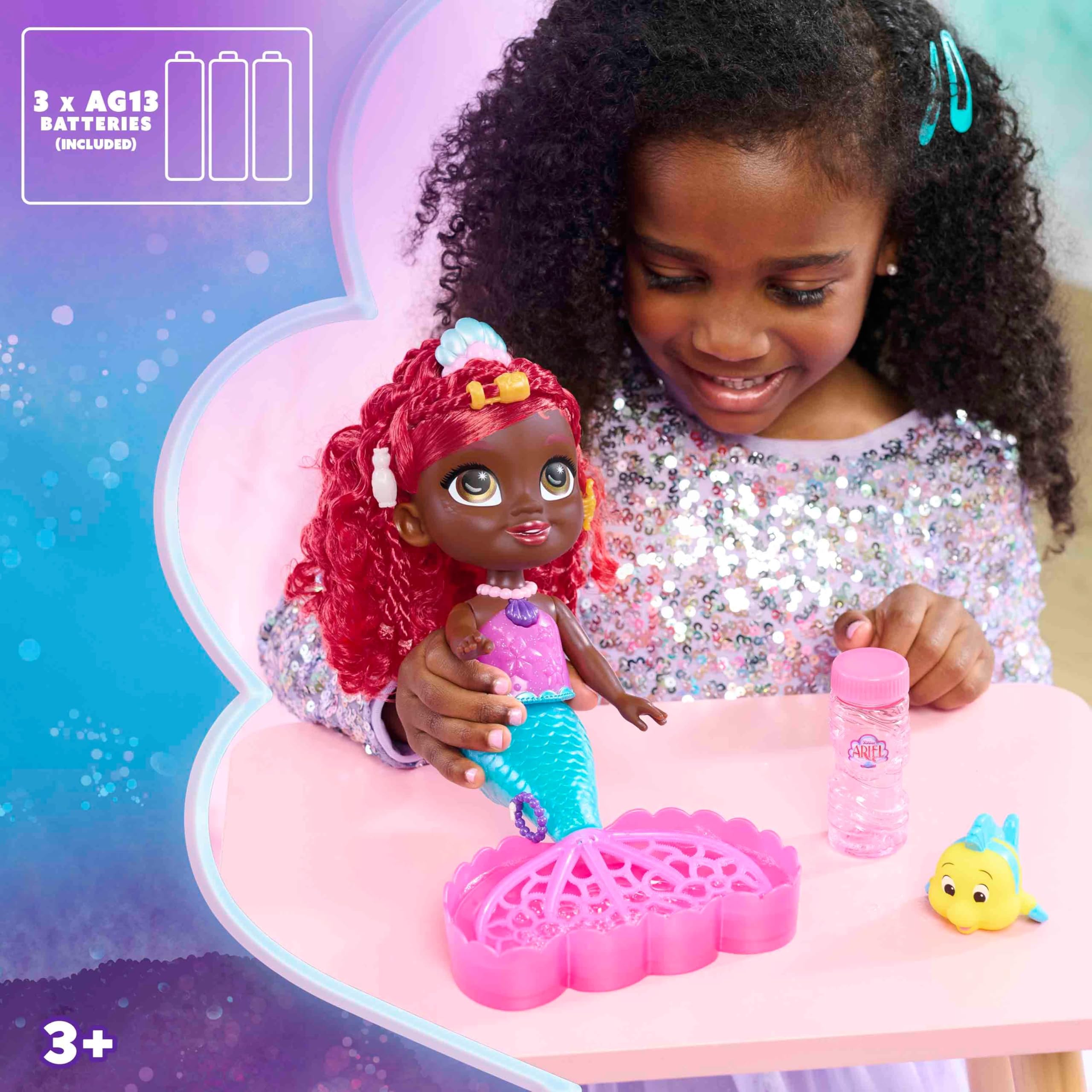 Foto 5 pulgar | Muñeca Ariel De Toy Just Play Disney Junior Bubbles, Divertida, 8 Piezas - Venta Internacional.