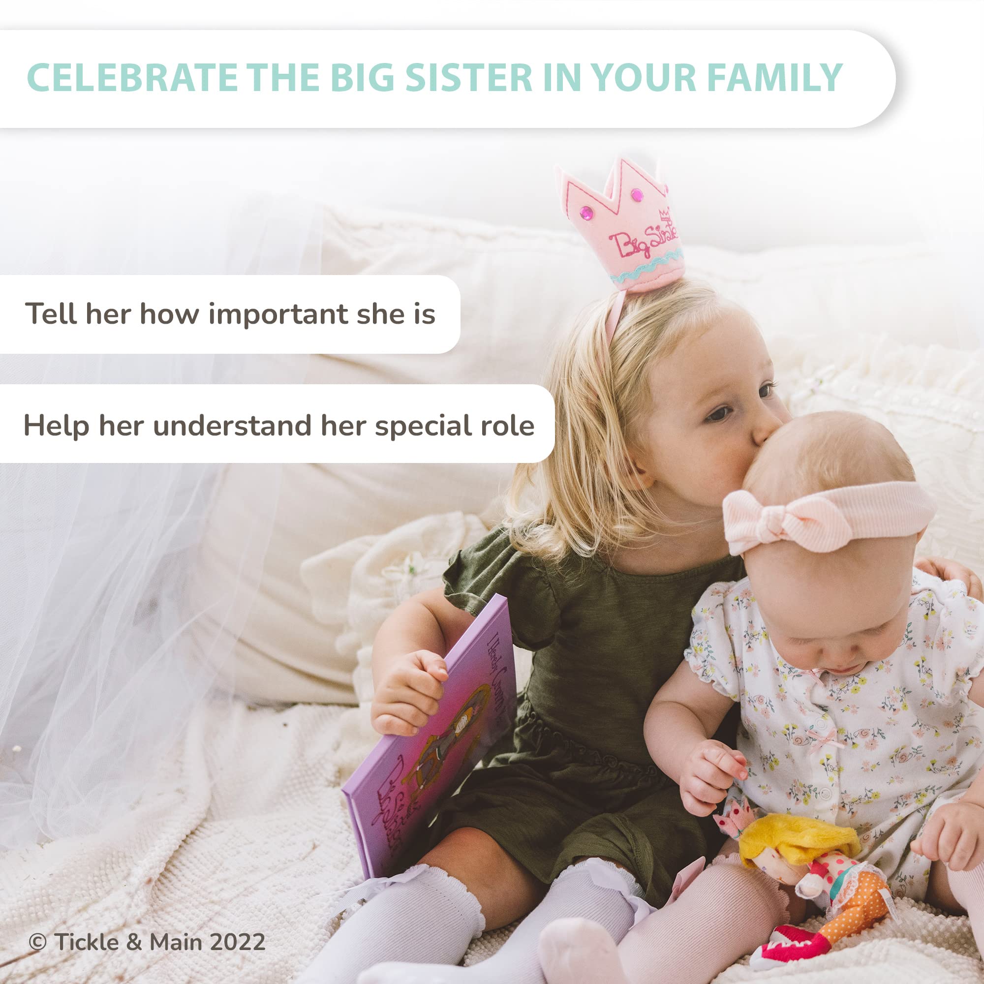 Foto 4 pulgar | Set De Regalo Tickle & Main Big Sister I Here Crown You Book - Venta Internacional.