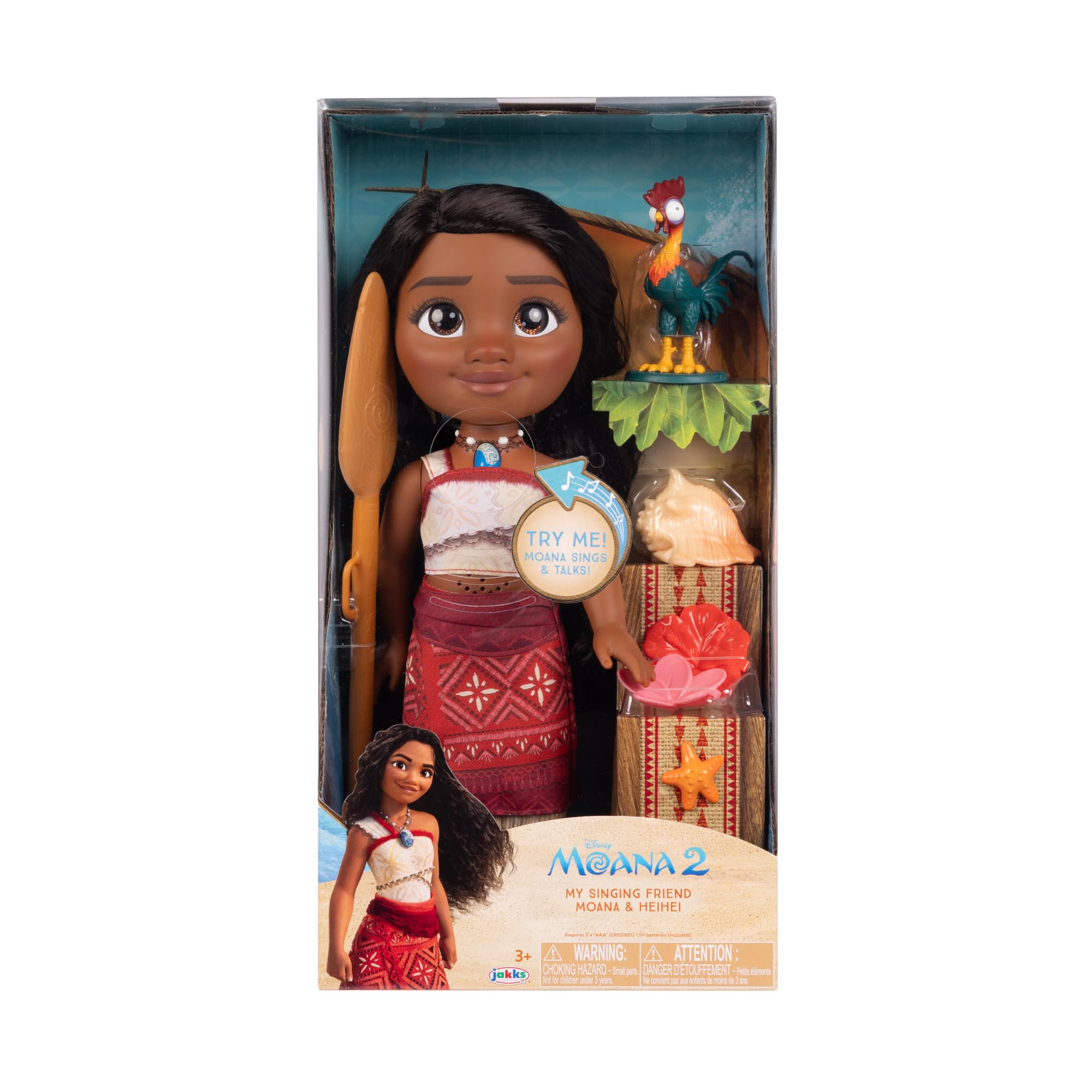 Foto 4 | Muñeca Disney Moana 2 My Singing Friend Moana Con Figura De Heihei - Venta Internacional.