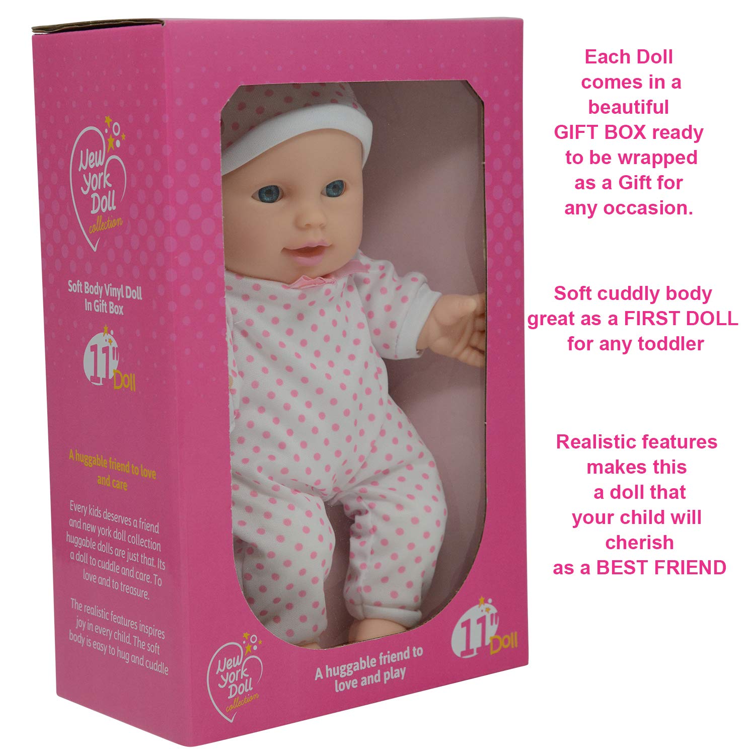 Foto 6 pulgar | Baby Doll The New York Doll Collection, 28 Cm, Cuerpo Suave - Venta Internacional.