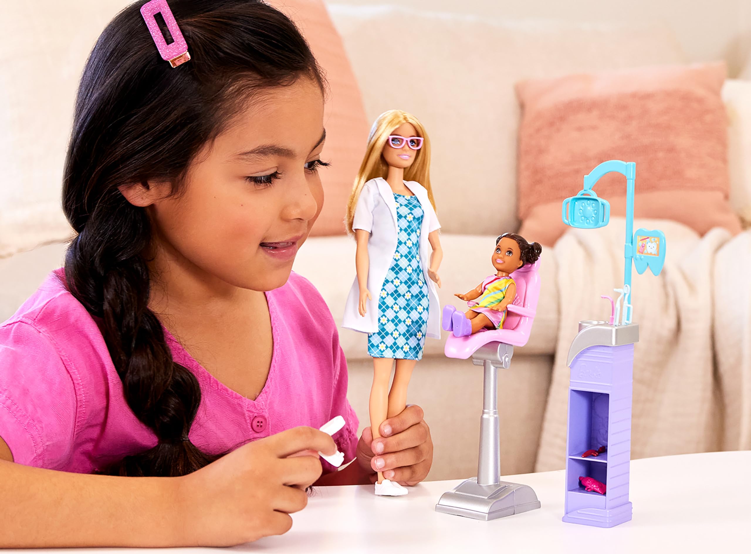 Foto 3 pulgar | Playset Barbie Careers Teacher Con Muñeca Morena Y Muebles - Venta Internacional.