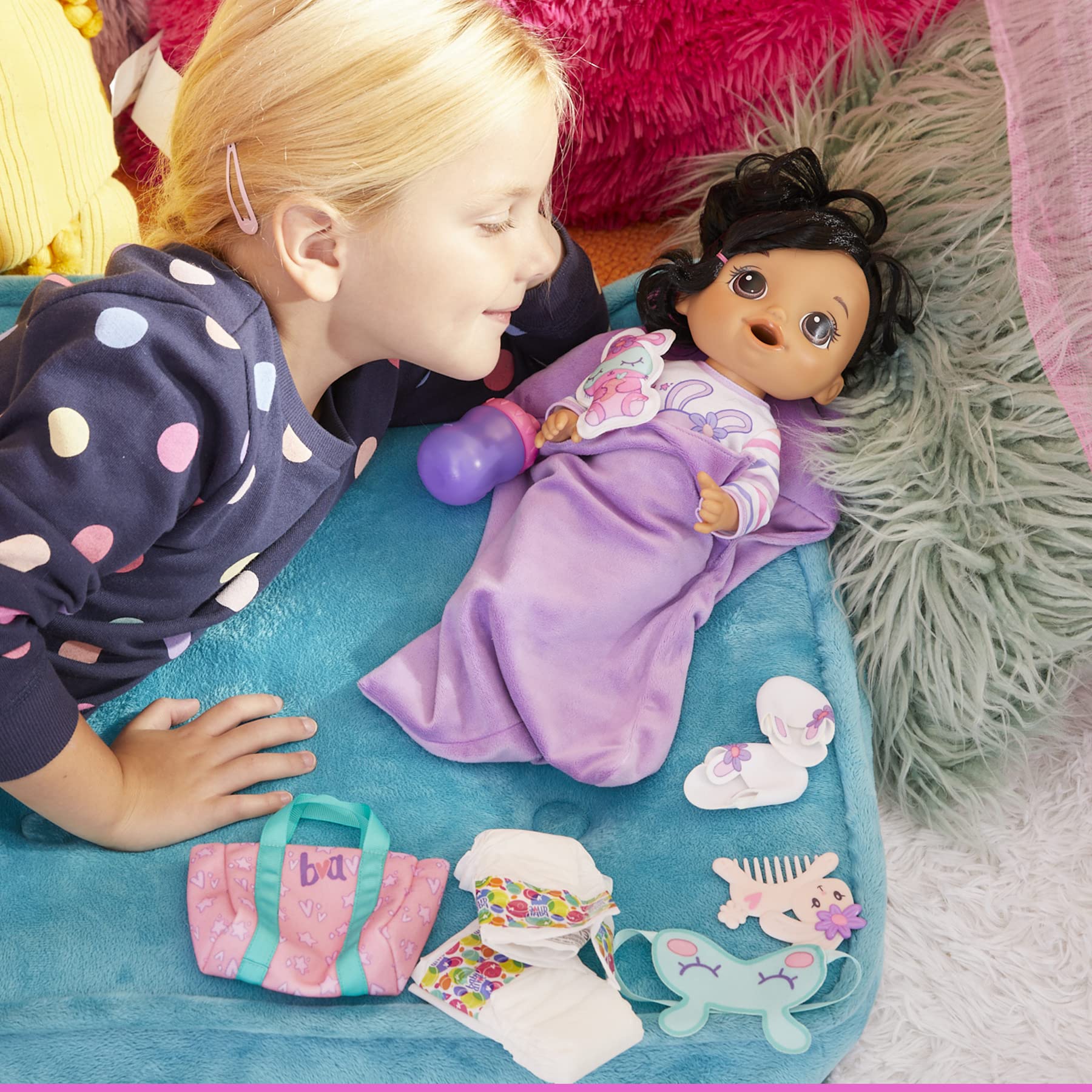 Foto 4 | Pijamas Doll Baby Alive Bunny De 30 Cm Con Saco De Dormir Y Accesorios - Venta Internacional.