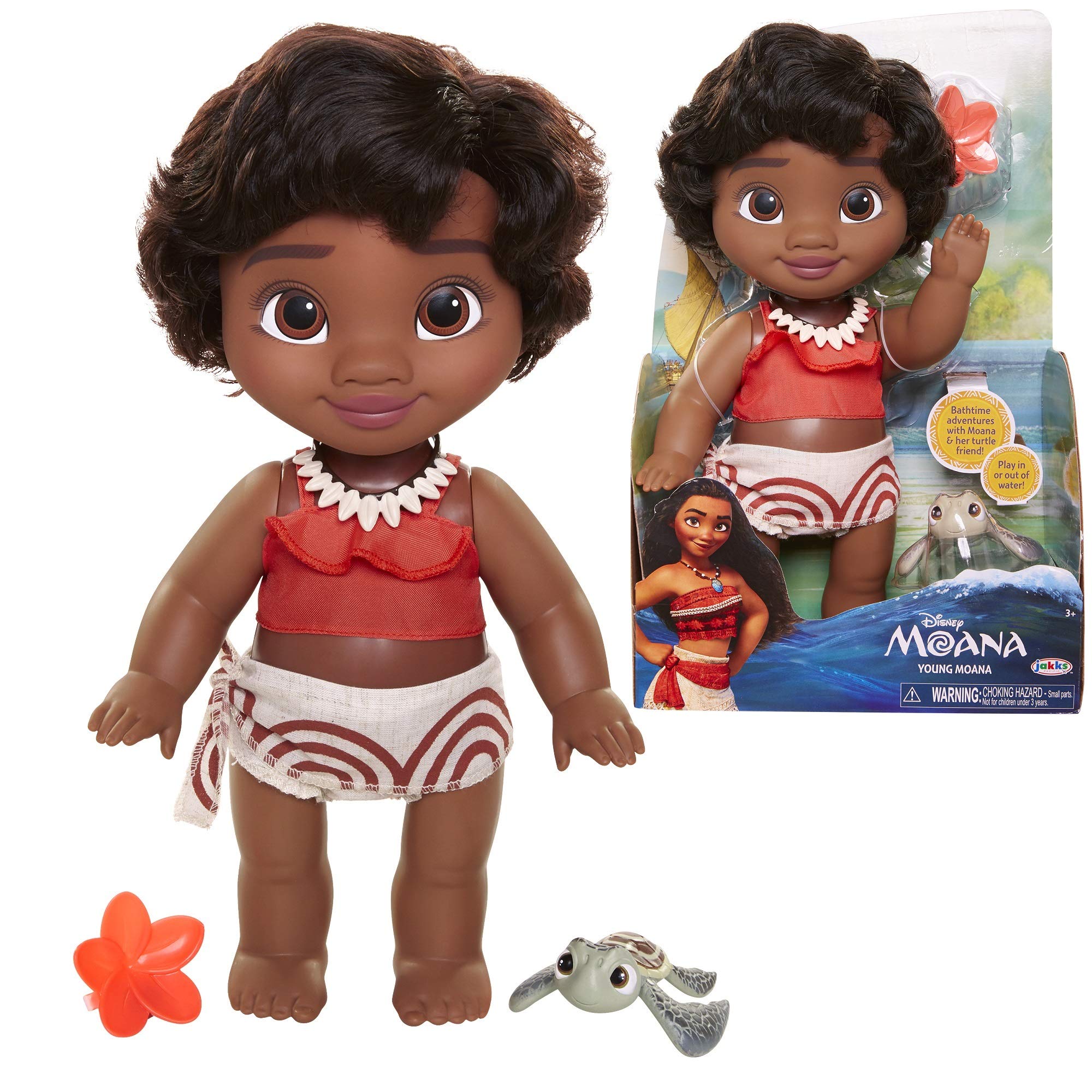 Foto 2 pulgar | Muñeca Disney Moana Young Moana De 30 Cm Con Turtle Bath Time 3+ - Venta Internacional.