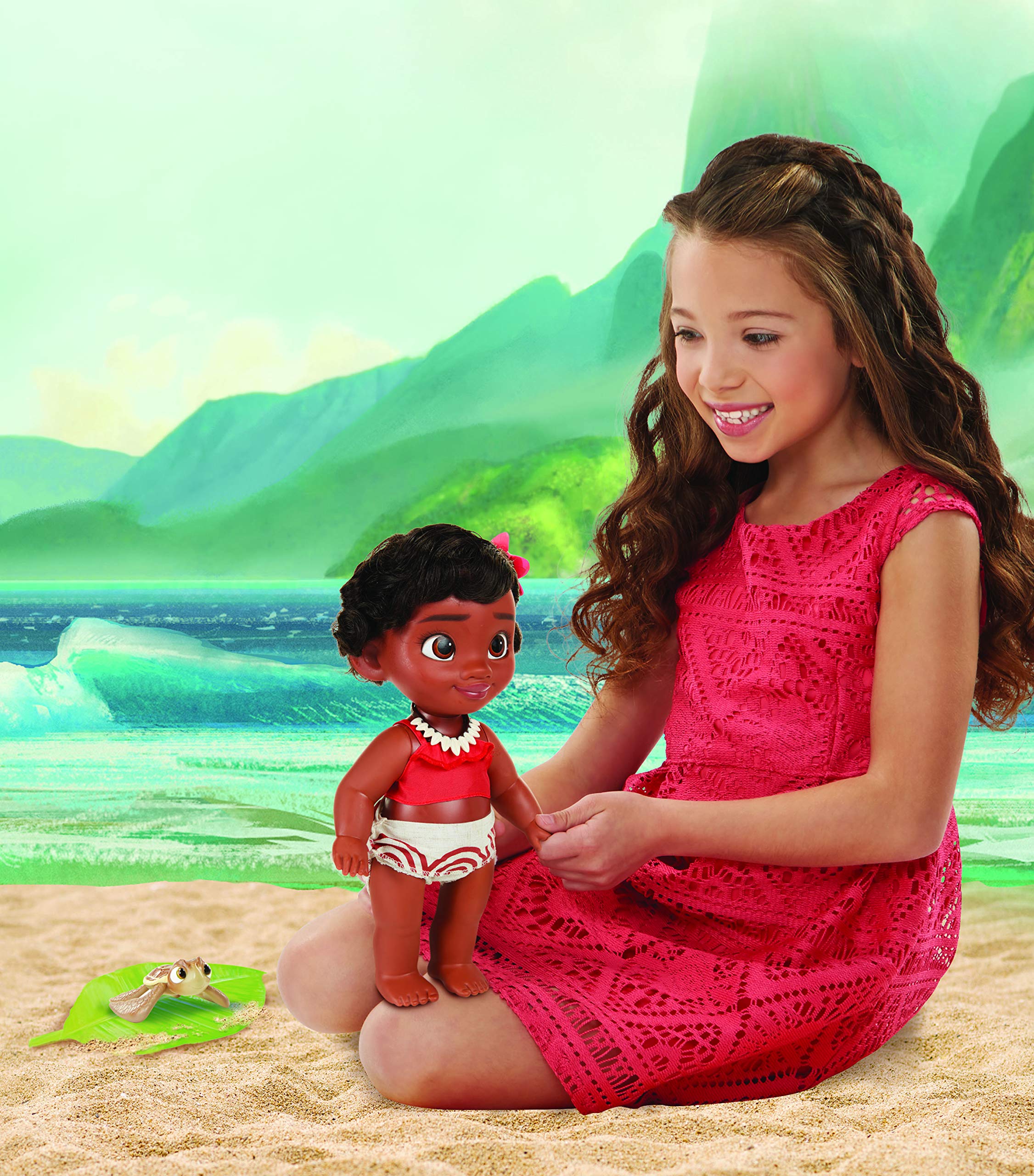 Foto 8 pulgar | Muñeca Disney Moana Young Moana De 30 Cm Con Turtle Bath Time 3+ - Venta Internacional.