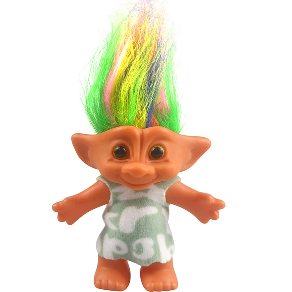 Muñeca Troll Yintlilocn Vintage De 7.5 Pulgadas Con Pelo Verde De Pvc - Venta Internacional.