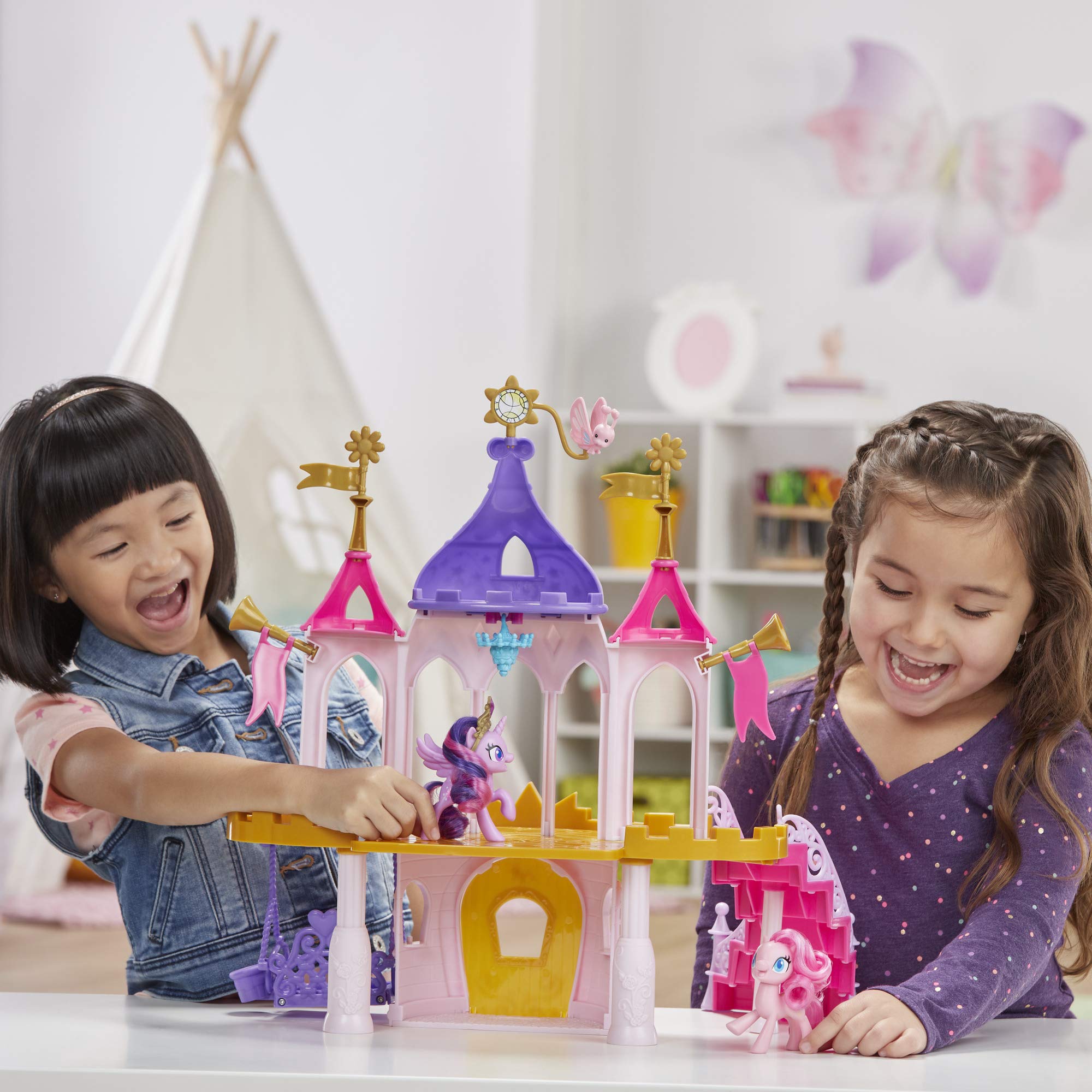 Foto 4 pulgar | Set De Juego My Little Pony Friendship Castle Con Twilight Y Pinkie - Venta Internacional.