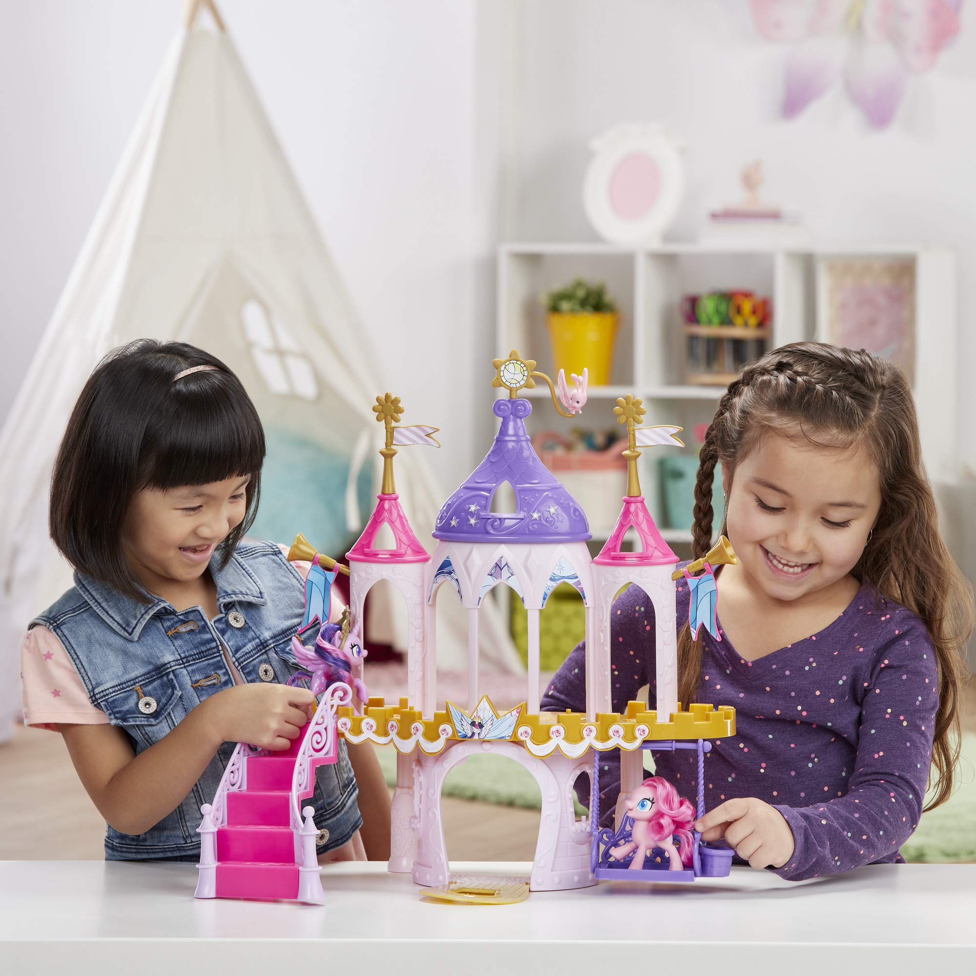 Foto 5 pulgar | Set De Juego My Little Pony Friendship Castle Con Twilight Y Pinkie - Venta Internacional.