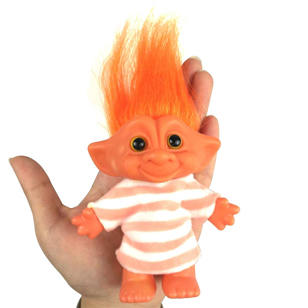 Foto 2 | Muñeca Troll Yintlilocn Vintage De 7.5 Pulgadas Con Pelo Naranja De Pvc - Venta Internacional.