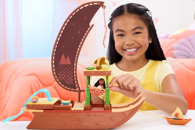Foto 2 | Canoa Playset Mattel Disney Moana's Adventure Con Muñeca Y Accesorio - Venta Internacional.
