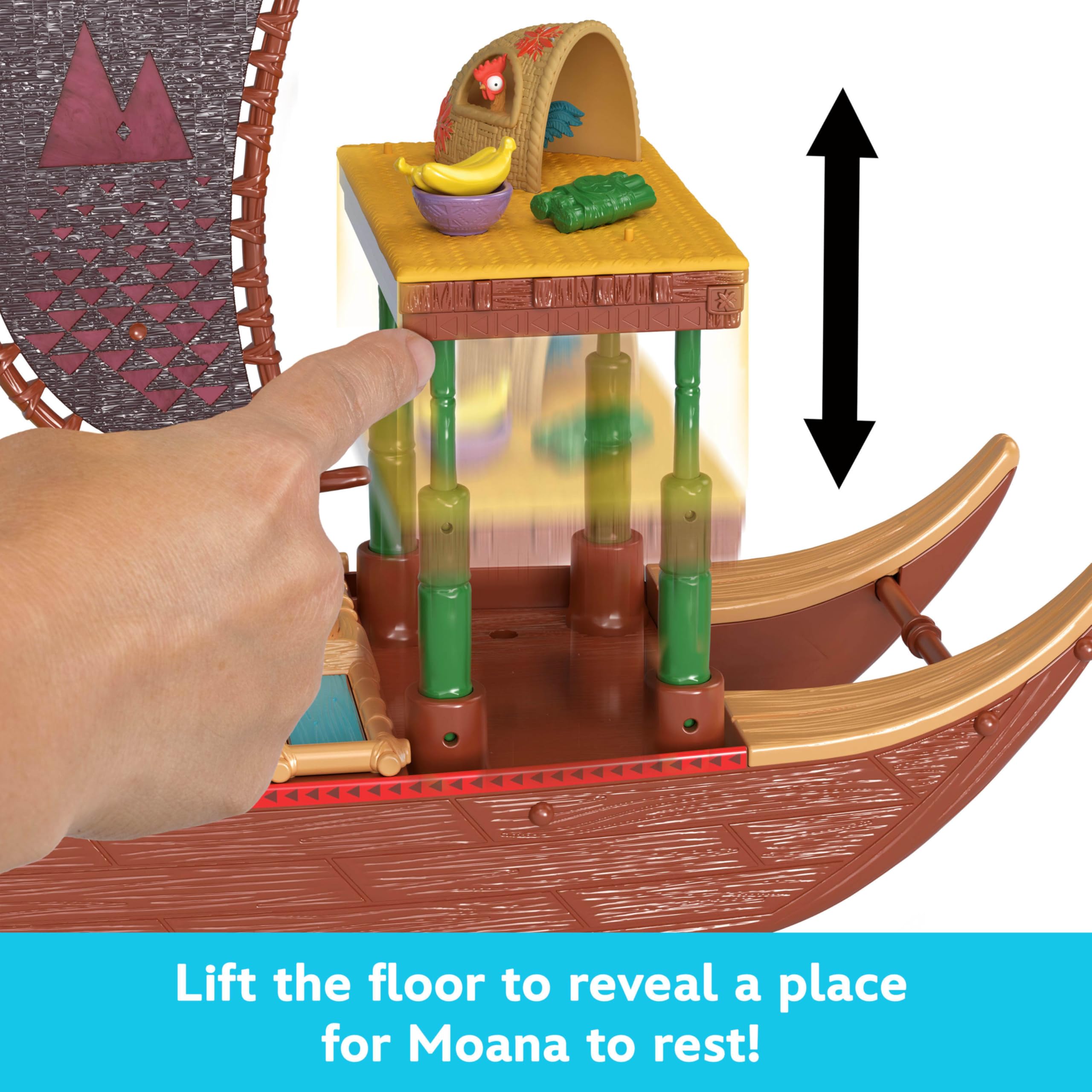 Foto 4 pulgar | Canoa Playset Mattel Disney Moana's Adventure Con Muñeca Y Accesorio - Venta Internacional.