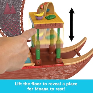 Foto 3 | Canoa Playset Mattel Disney Moana's Adventure Con Muñeca Y Accesorio - Venta Internacional.
