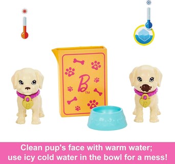Foto 3 | Juego De Muñecas Y Accesorios Para Adopción De Cachorros De Barbie De Juguete Con 2 Mascotas - Venta Internacional.