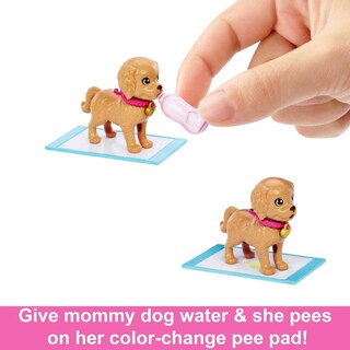 Foto 5 | Juego De Muñecas Y Accesorios Para Adopción De Cachorros De Barbie De Juguete Con 2 Mascotas - Venta Internacional.
