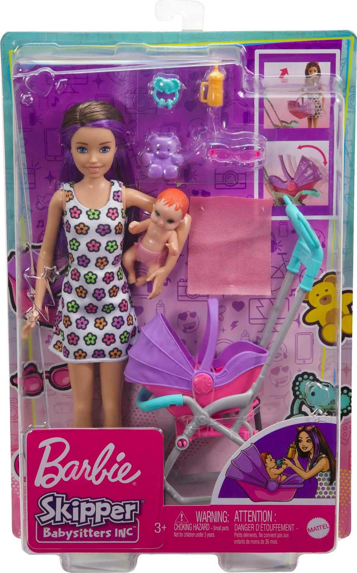 Foto 7 pulgar | Set De Juego Barbie Skipper Babysitters Inc Con Muñeca, Cochecito Y Accesorio - Venta Internacional.