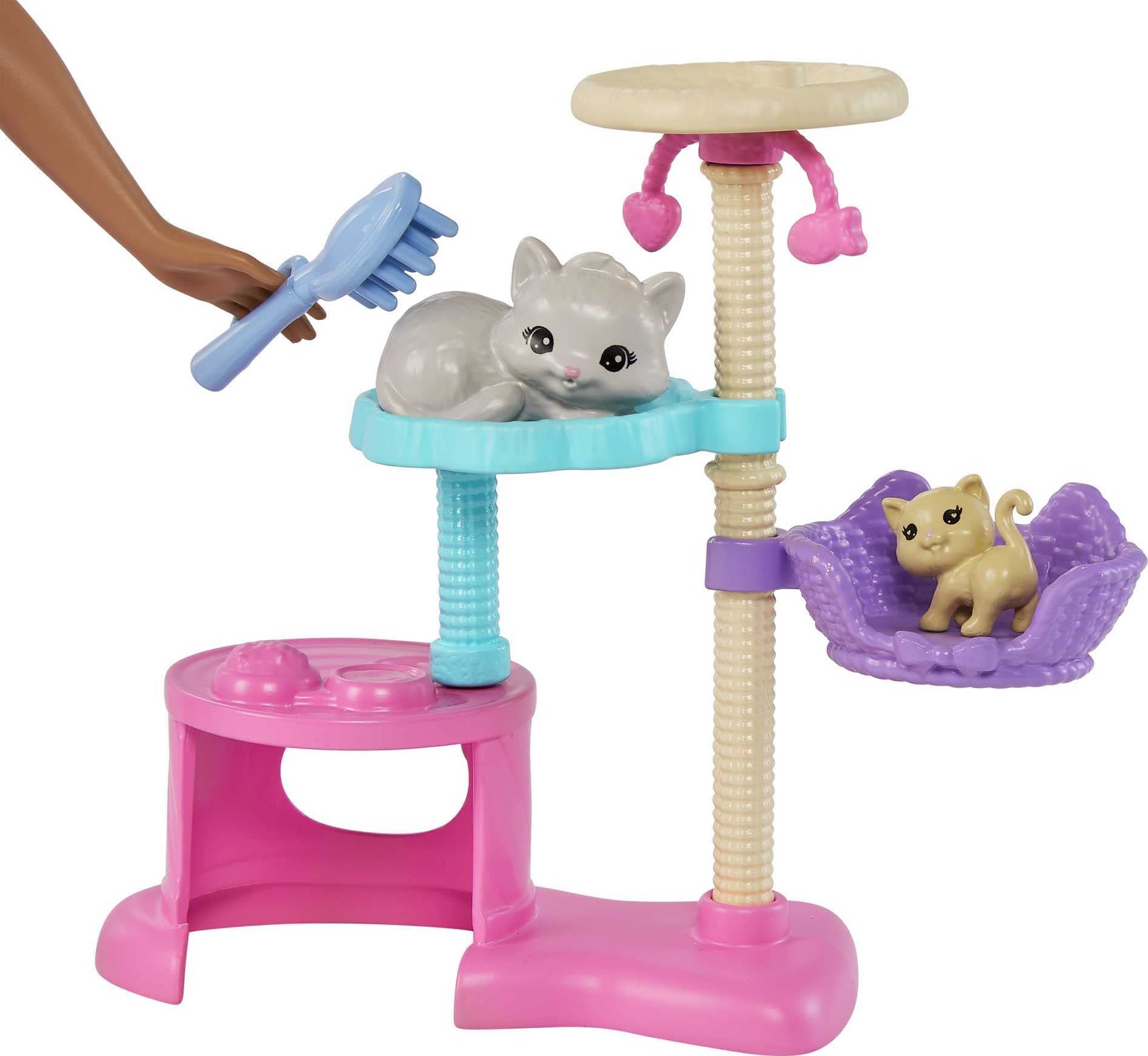 Foto 3 pulgar | Muñeca Barbie Kitty Condo De Juguete Y Mascotas Con 5 Figuras De Gatitos - Venta Internacional.