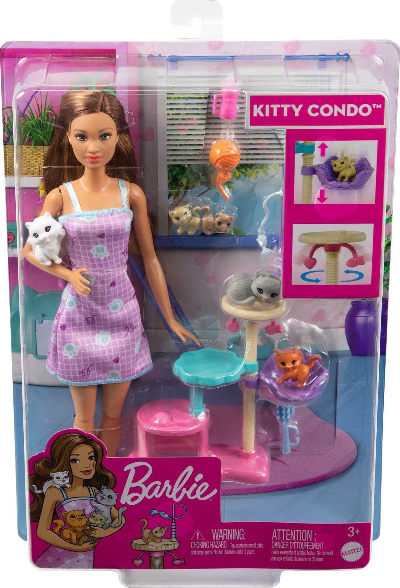 Foto 7 pulgar | Muñeca Barbie Kitty Condo De Juguete Y Mascotas Con 5 Figuras De Gatitos - Venta Internacional.