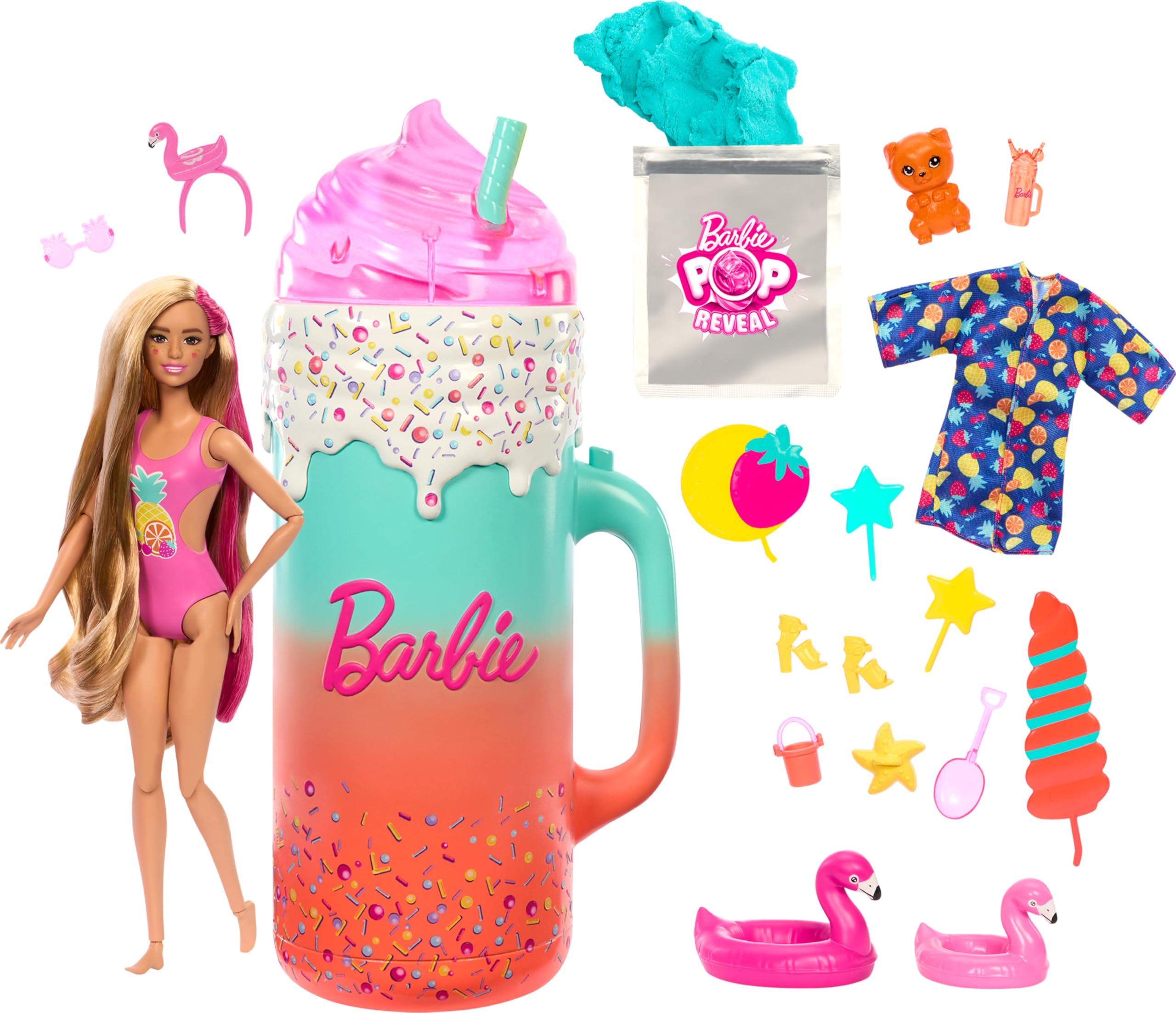 Foto 2 pulgar | Set De Regalo Barbie Pop Reveal Rise & Surprise Fruit Con Más De 15 Sorpresas - Venta Internacional.