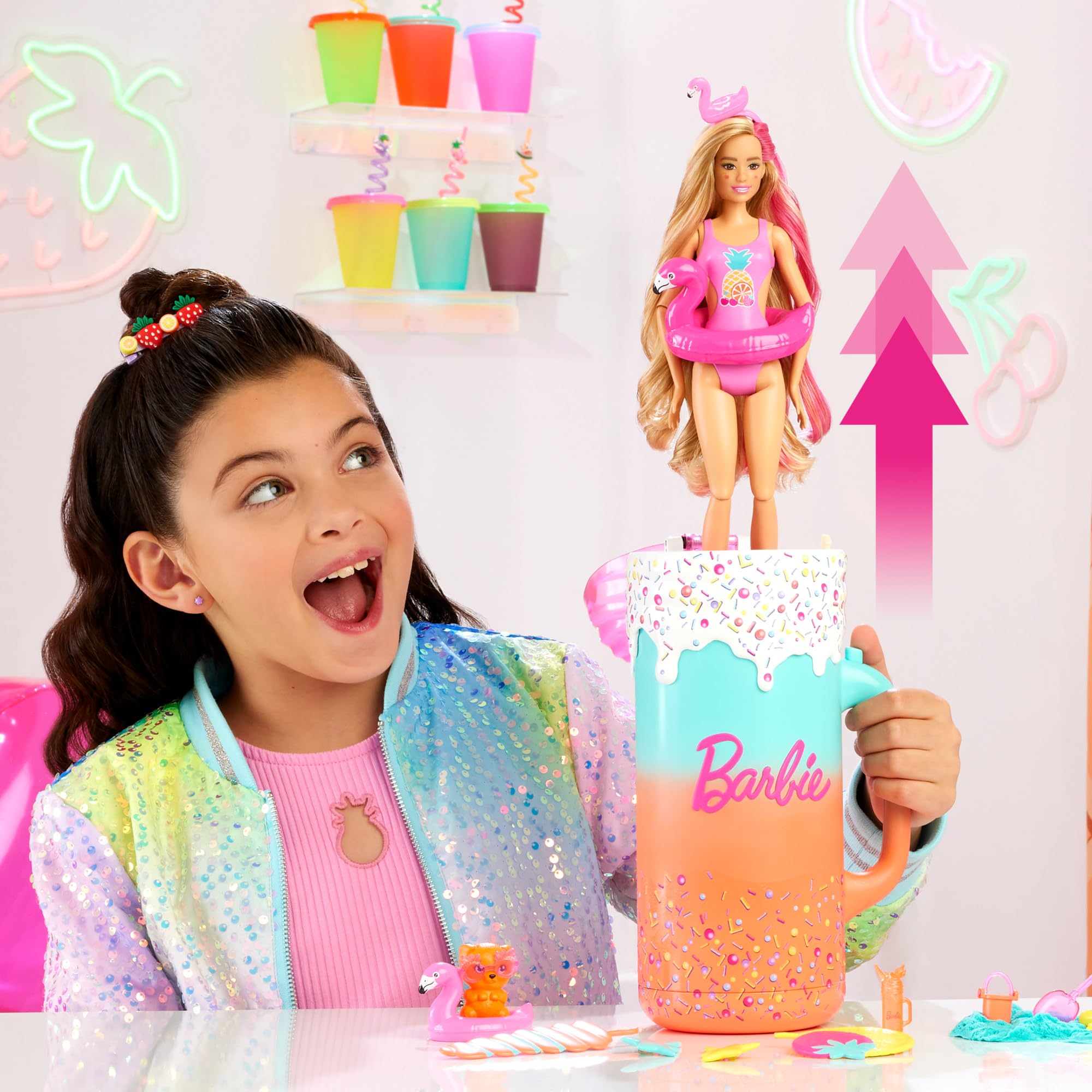 Foto 2 | Set De Regalo Barbie Pop Reveal Rise & Surprise Fruit Con Más De 15 Sorpresas - Venta Internacional.