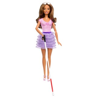 Foto 1 | Barbie Fashionistas 228 Blind con Bastón y Gafas - Venta Internacional
