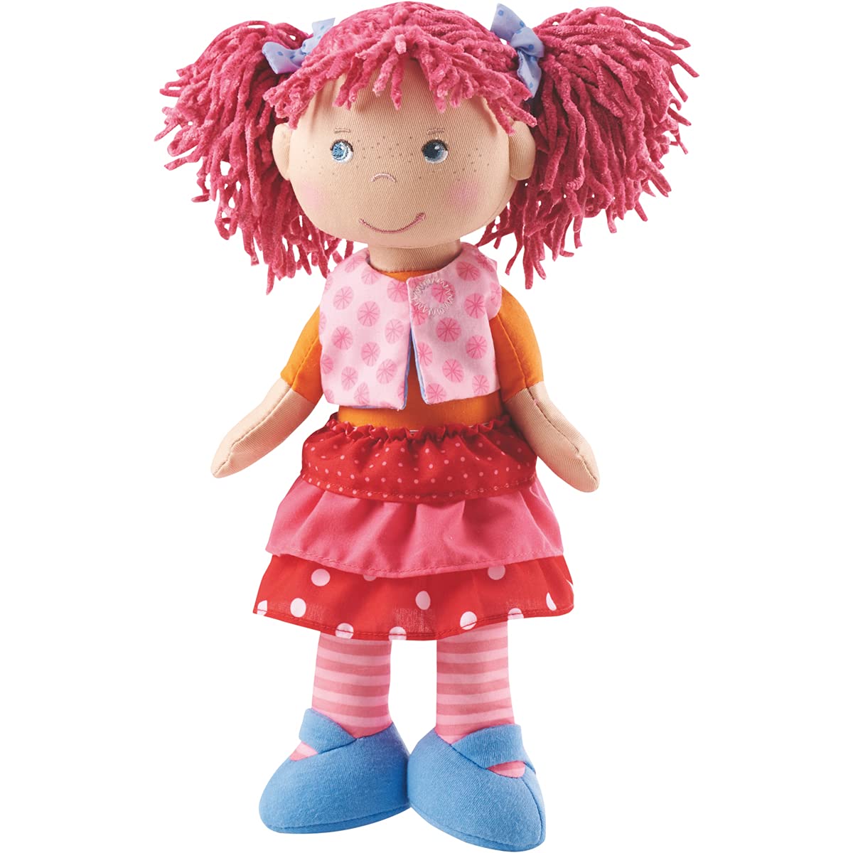 Muñeca Suave Haba Lilli-lou De 12 Años Con Cabello Rosado, Ojos Azules A Partir De 18 Meses - Venta Internacional.