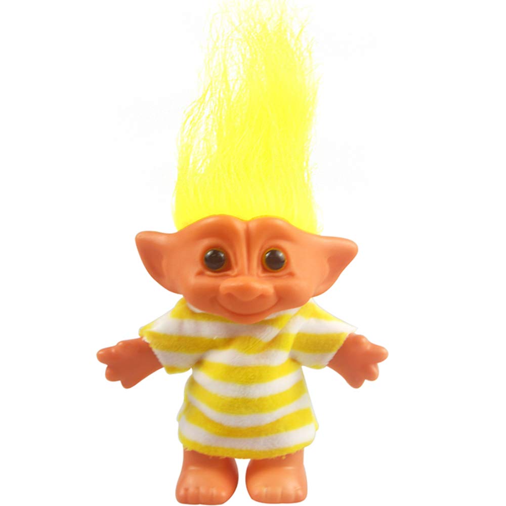 Muñeca Troll Yintlilocn Vintage De 7.5 Pulgadas Con Pelo Amarillo De Pvc - Venta Internacional.