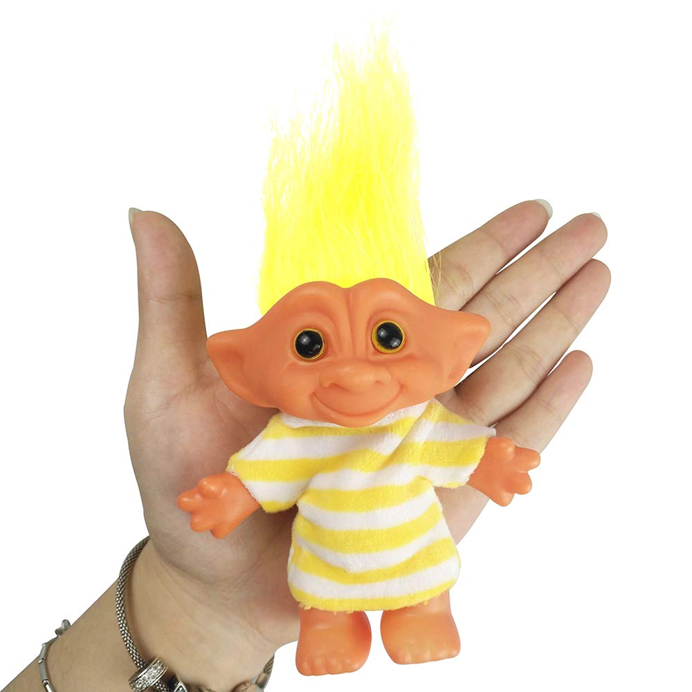 Foto 3 pulgar | Muñeca Troll Yintlilocn Vintage De 7.5 Pulgadas Con Pelo Amarillo De Pvc - Venta Internacional.