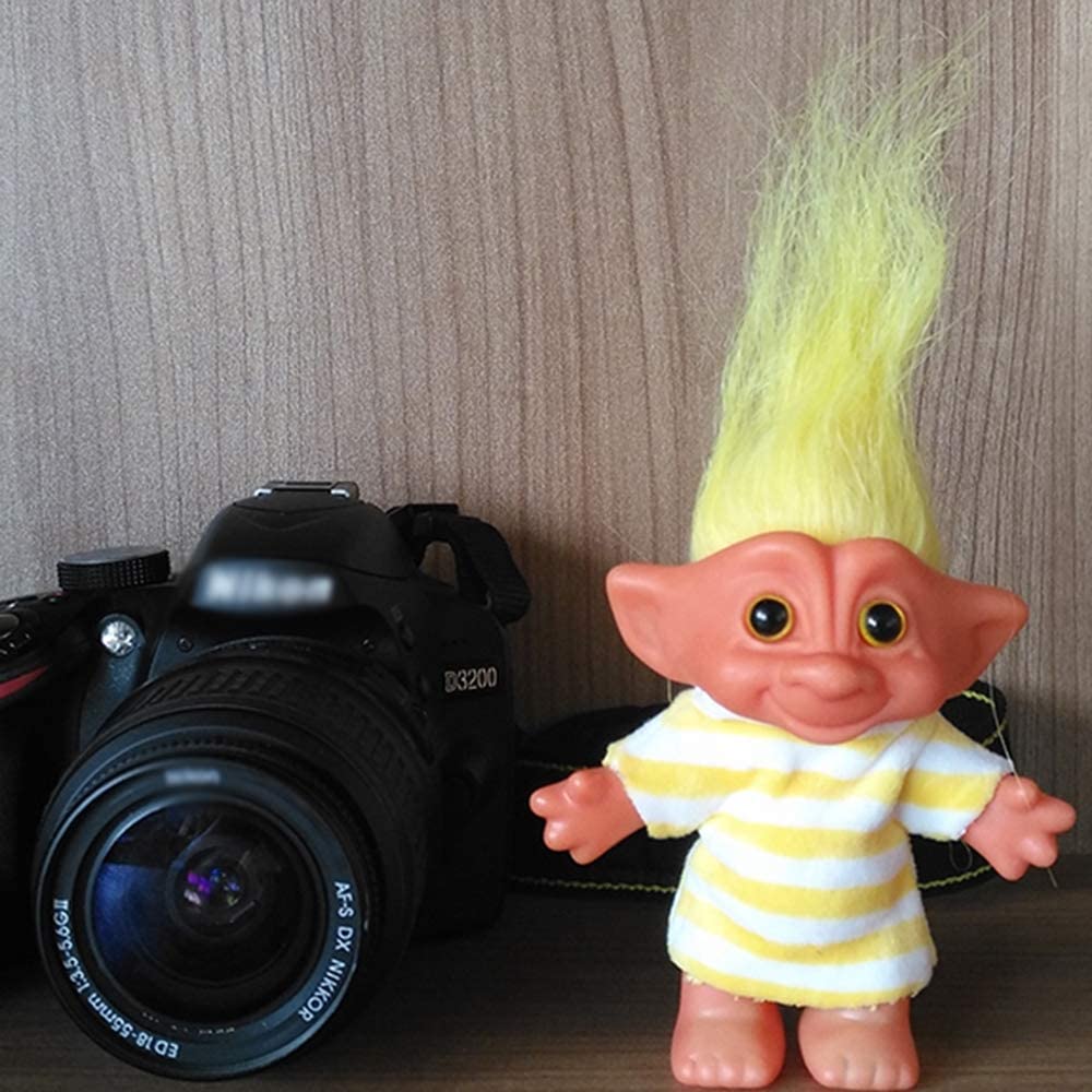 Foto 6 pulgar | Muñeca Troll Yintlilocn Vintage De 7.5 Pulgadas Con Pelo Amarillo De Pvc - Venta Internacional.