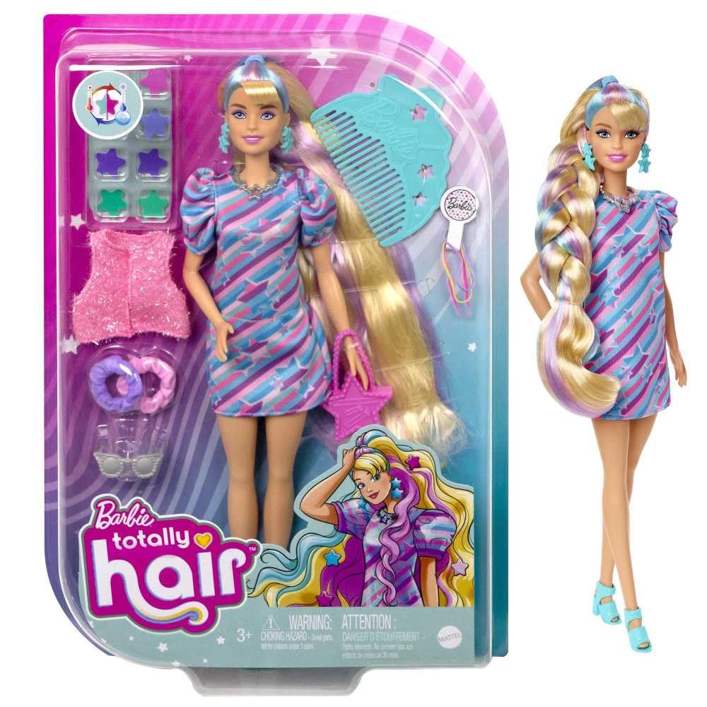 Foto 2 pulgar | Muñeca Barbie Totally Hair Con Temática De Estrella Con Pelo De Fantasía De 21 Cm - Venta Internacional.