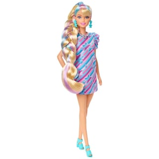 Foto 3 | Muñeca Barbie Totally Hair Con Temática De Estrella Con Pelo De Fantasía De 21 Cm - Venta Internacional.
