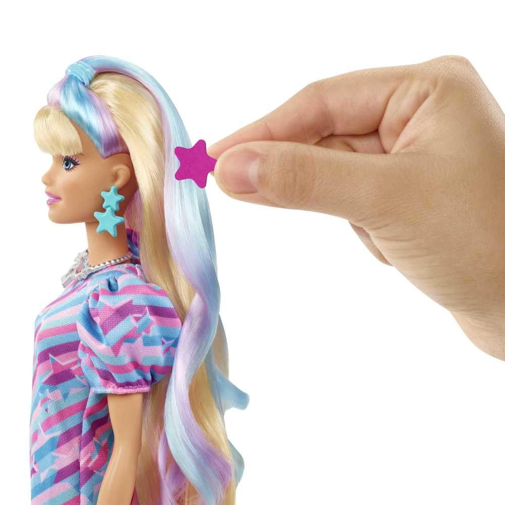 Foto 5 pulgar | Muñeca Barbie Totally Hair Con Temática De Estrella Con Pelo De Fantasía De 21 Cm - Venta Internacional.