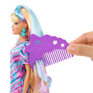 Foto 5 | Muñeca Barbie Totally Hair Con Temática De Estrella Con Pelo De Fantasía De 21 Cm - Venta Internacional.