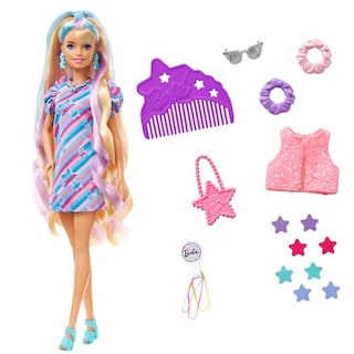 Foto 6 | Muñeca Barbie Totally Hair Con Temática De Estrella Con Pelo De Fantasía De 21 Cm - Venta Internacional.