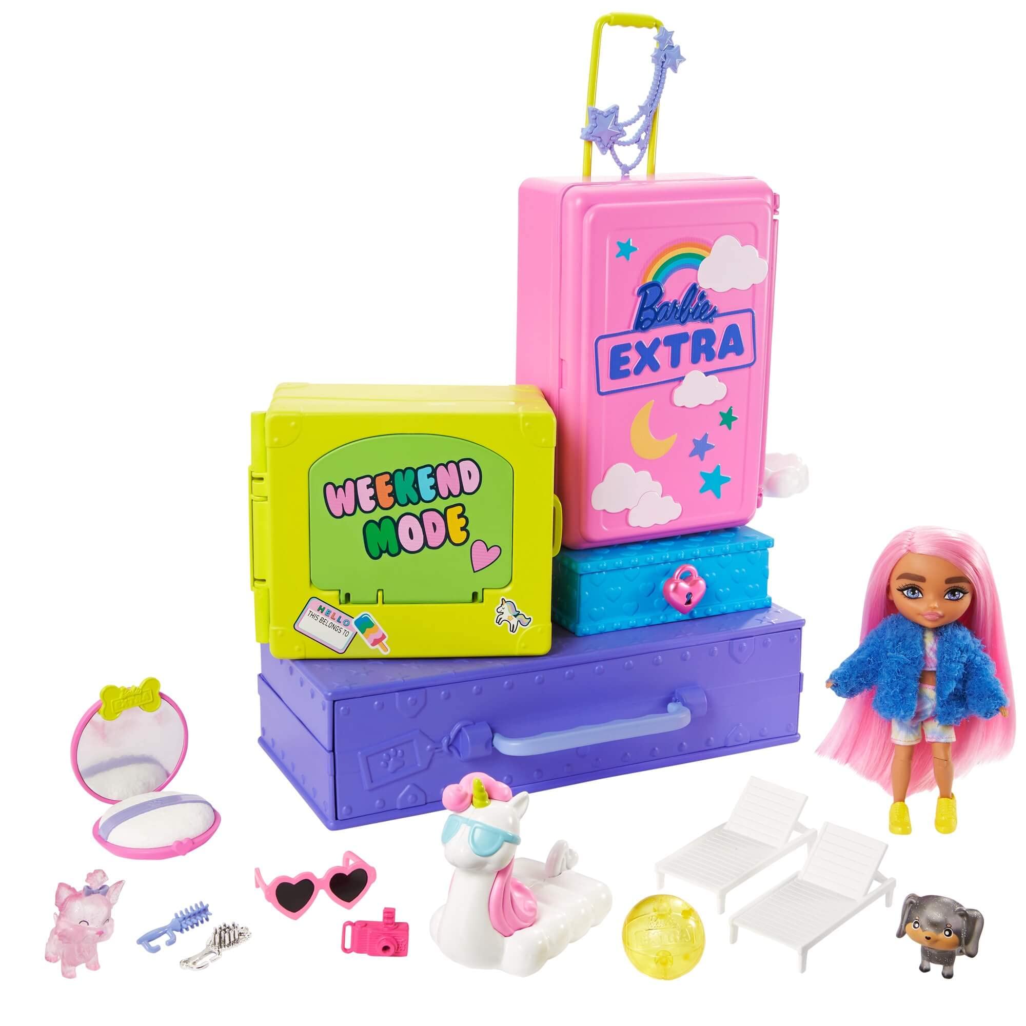 Foto 4 pulgar | Set De Viaje Extra Toy Barbie Hdy91 Con 2 Cachorros Y Acceso. - Venta Internacional.