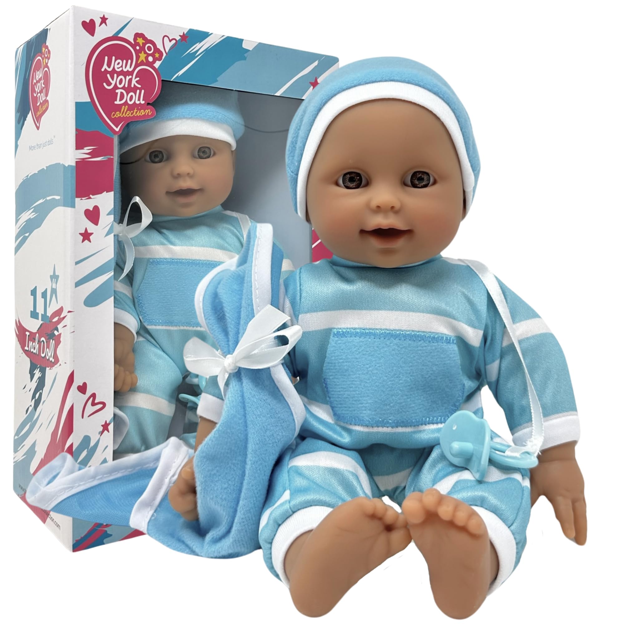 Muñeca The New York Doll Collection, Cuerpo Suave De 28 Cm Con Accesorio - Venta Internacional.